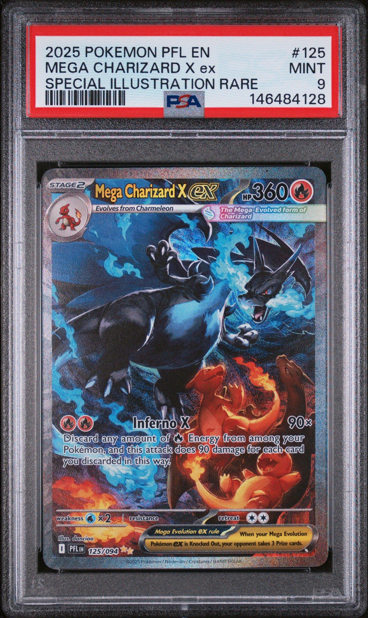 2025 Pokemon Pfl En-phantasmal Flames 125 Mega Charizard X Ex