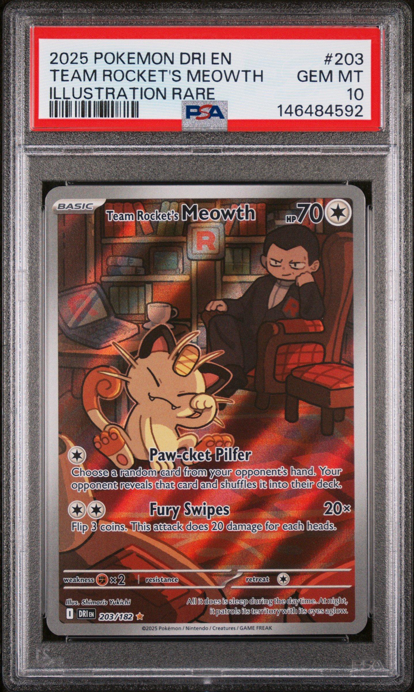 2025 Pokemon Dri En-destined Rivals 203 Team Rocket's Meowth