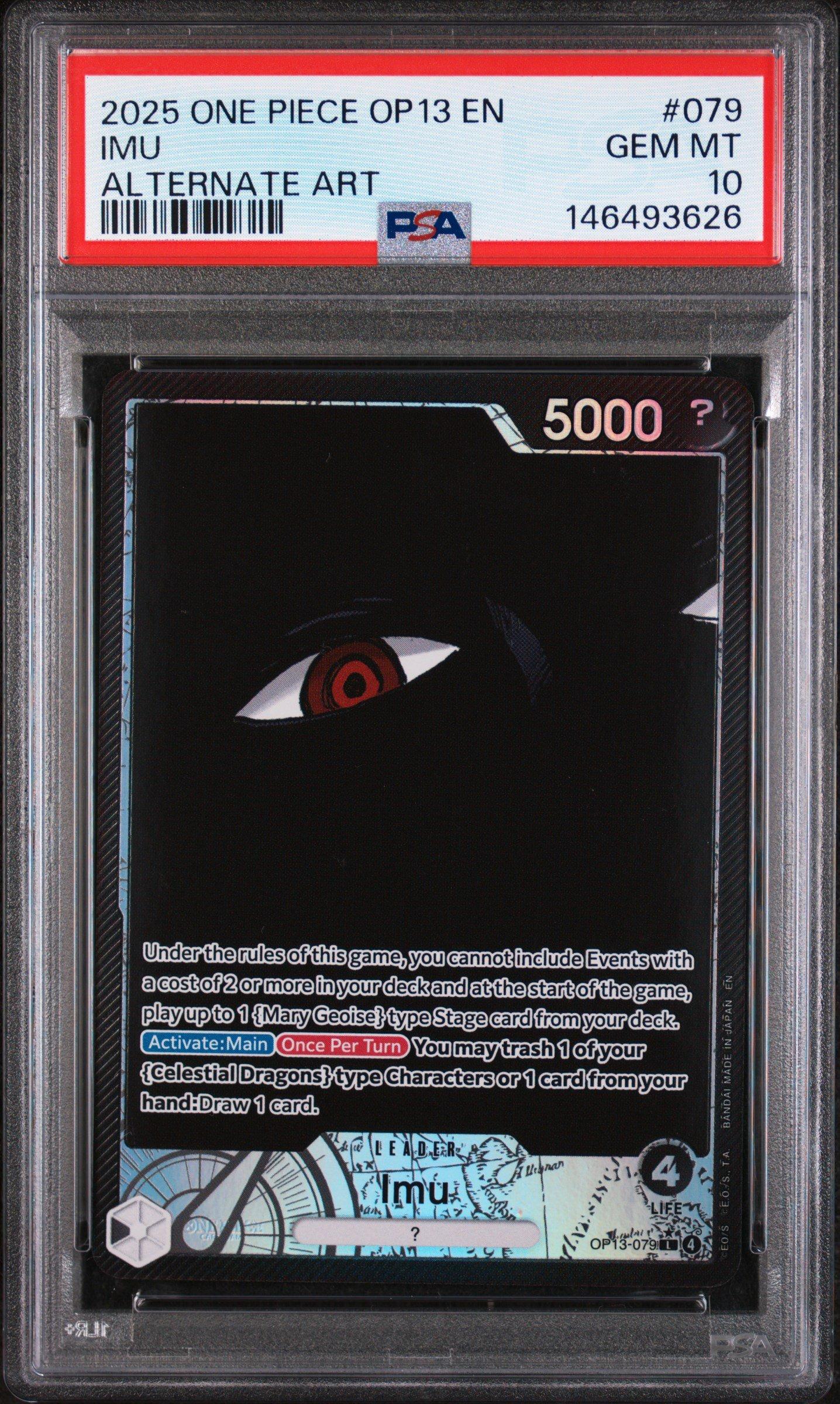 2025 One Piece Op13-carrying On His Will 079 Imu Alternate Art PSA
