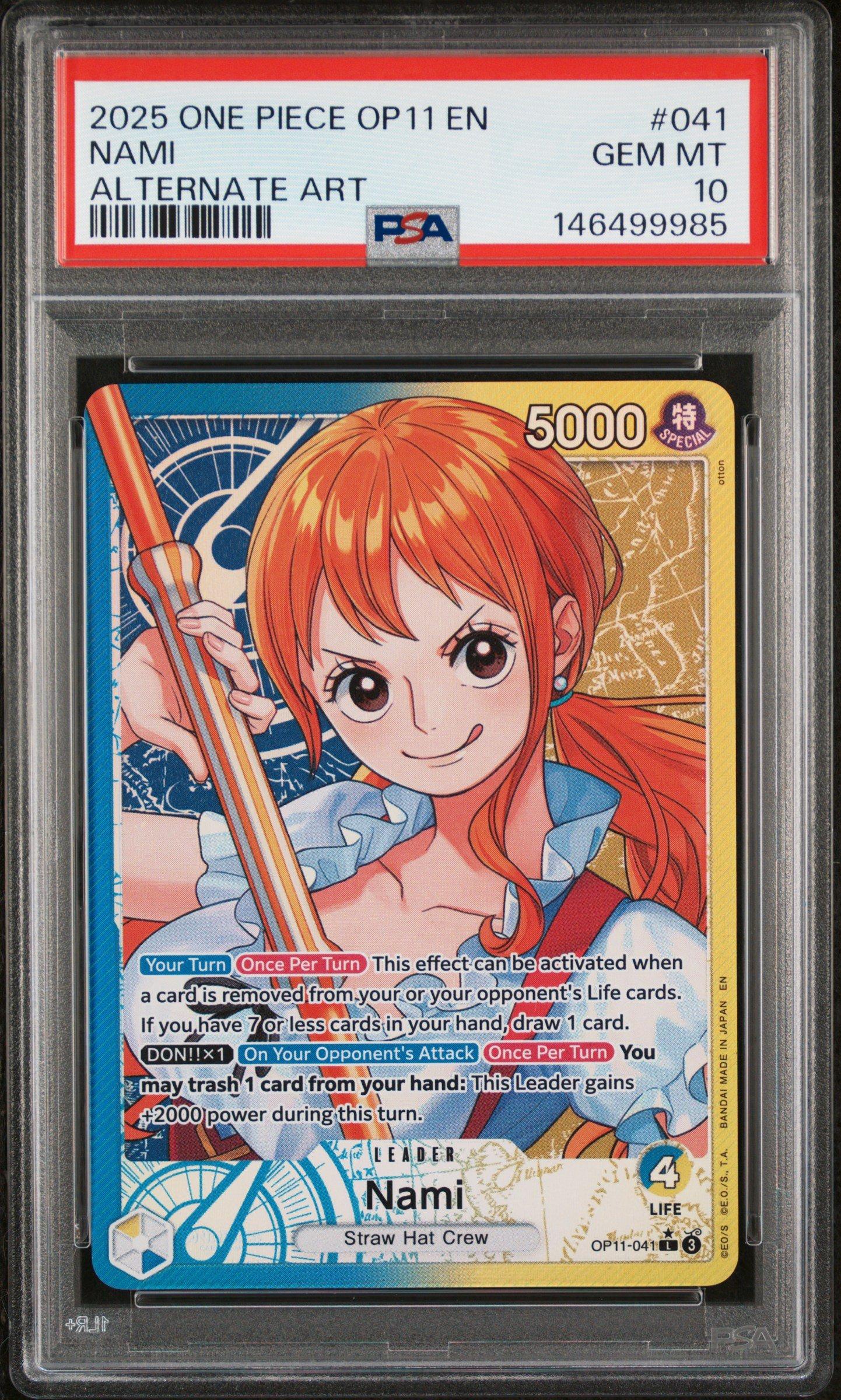 2025 One Piece Op11-a Fist Of Divine Speed 041 Nami Alternate Art