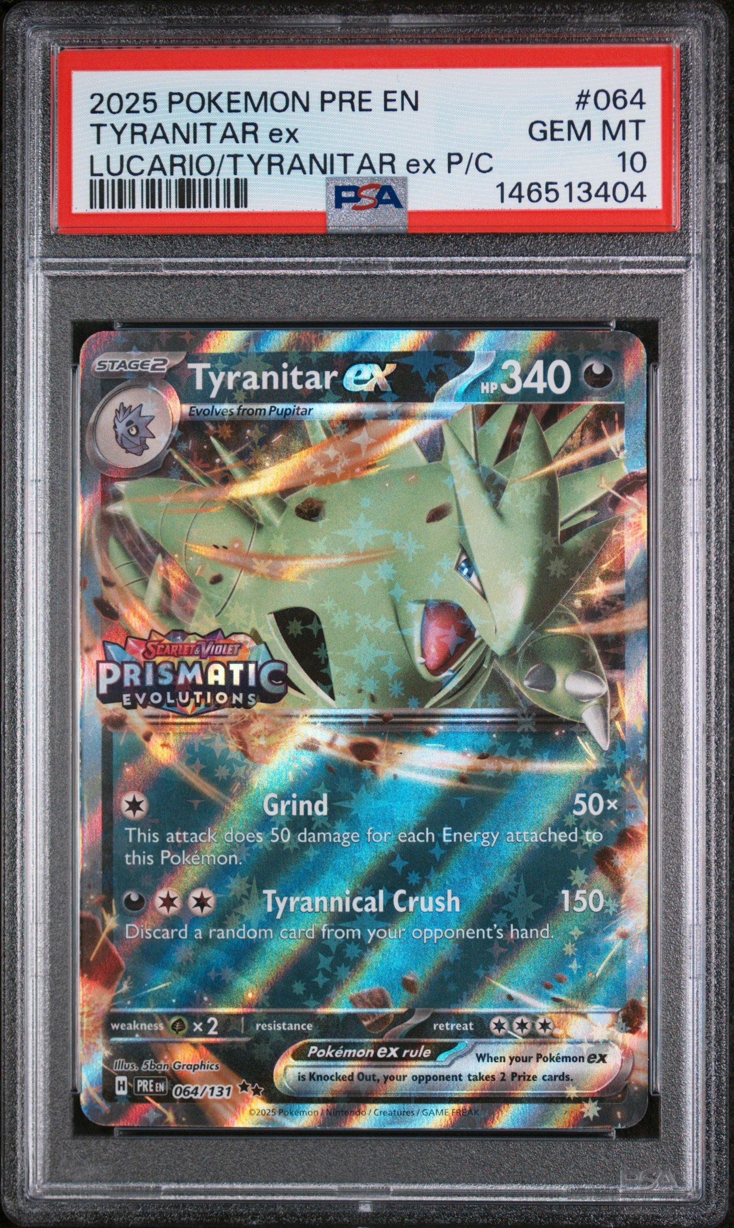 tyranitar ex pokemon card - 211/197 - Obsidian Flames - Ultra Rare variation to centering Pokemon X & Y Ancient