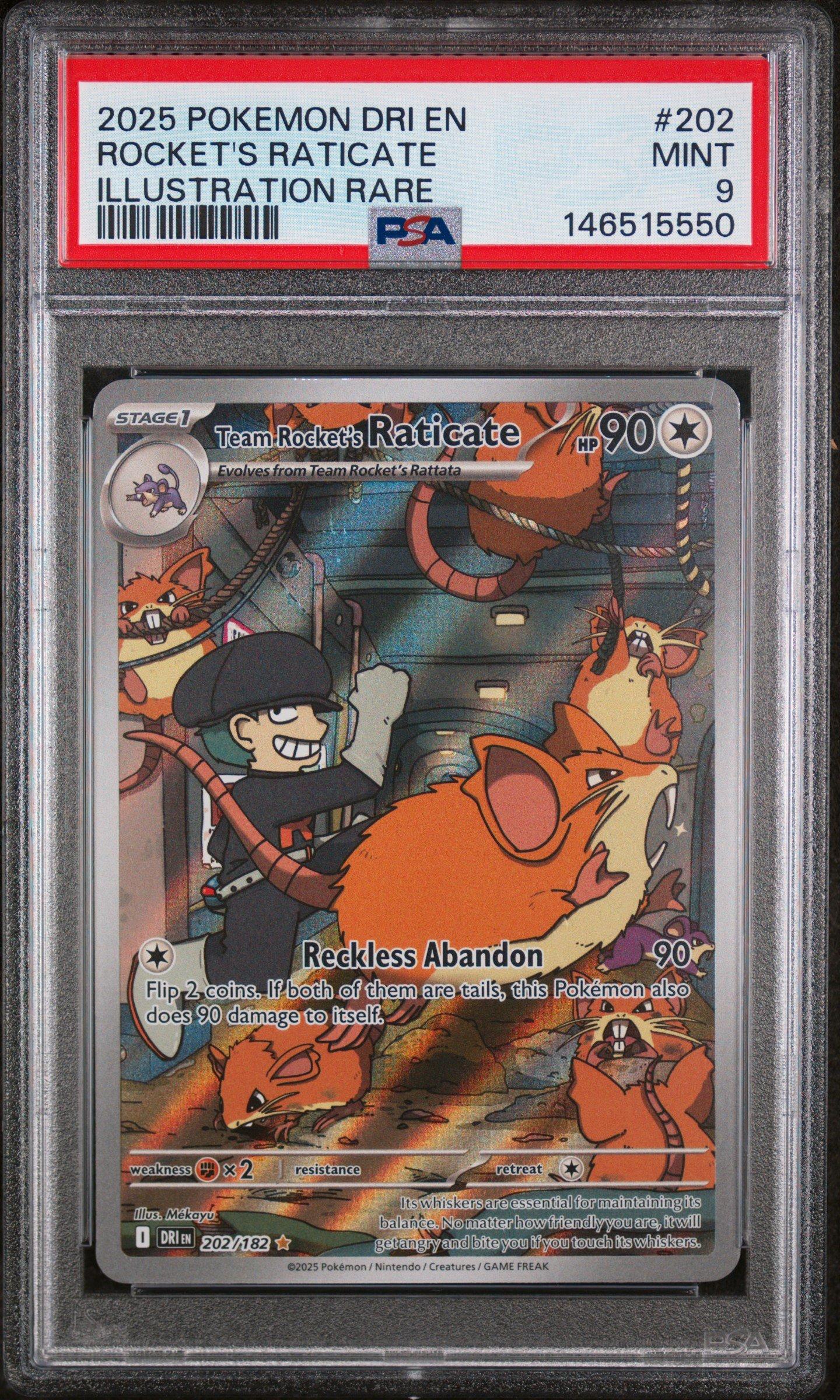2025 Pokemon Dri En-destined Rivals 202 Team Rocket's Raticate Illustration  Rare PSA 9 Graded Card | GameStop