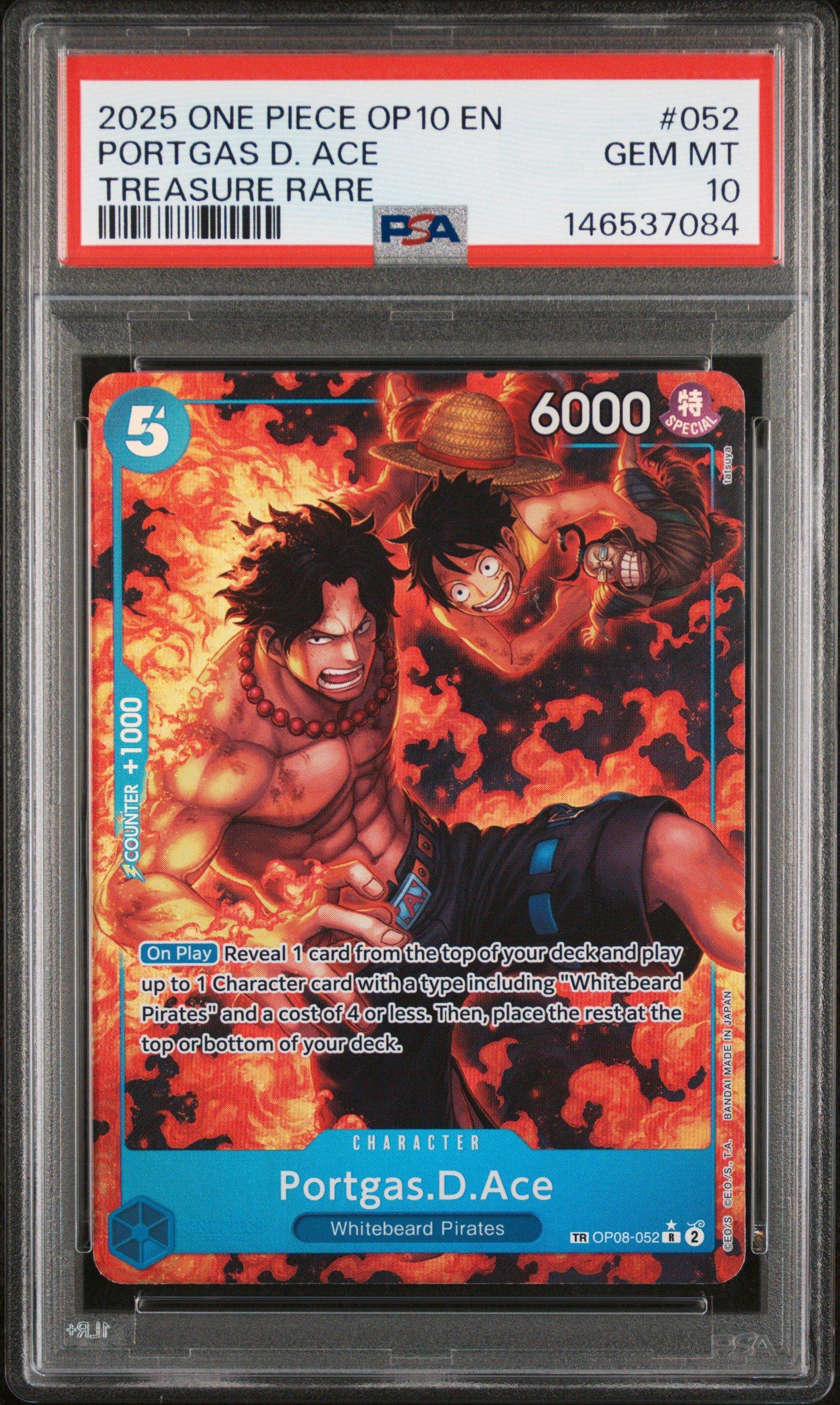 2025 One Piece Op10-royal Blood 052 Portgas D. Ace Treasure Rare