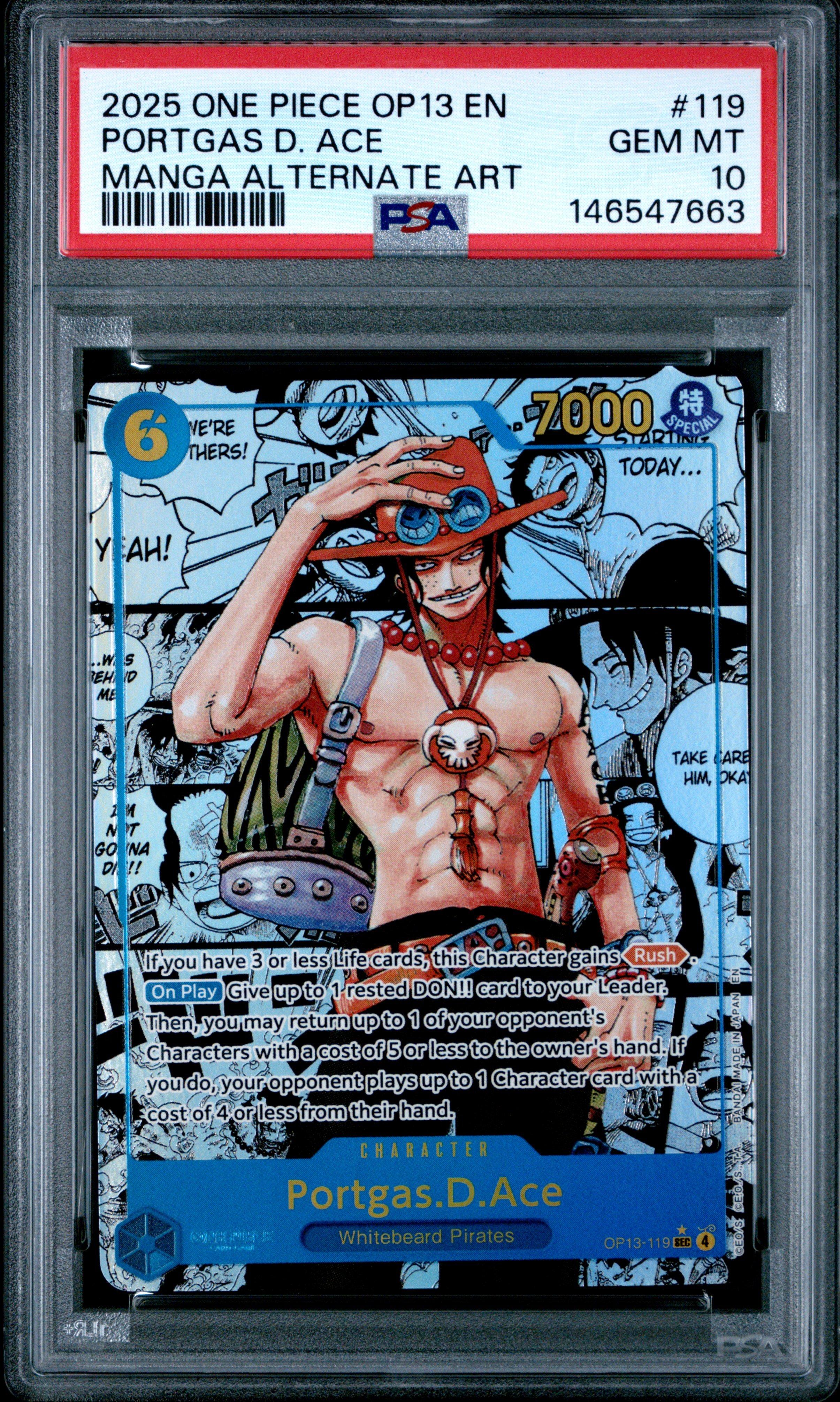 2025 One Piece Op13-carrying On His Will 119 Portgas D. Ace Manga