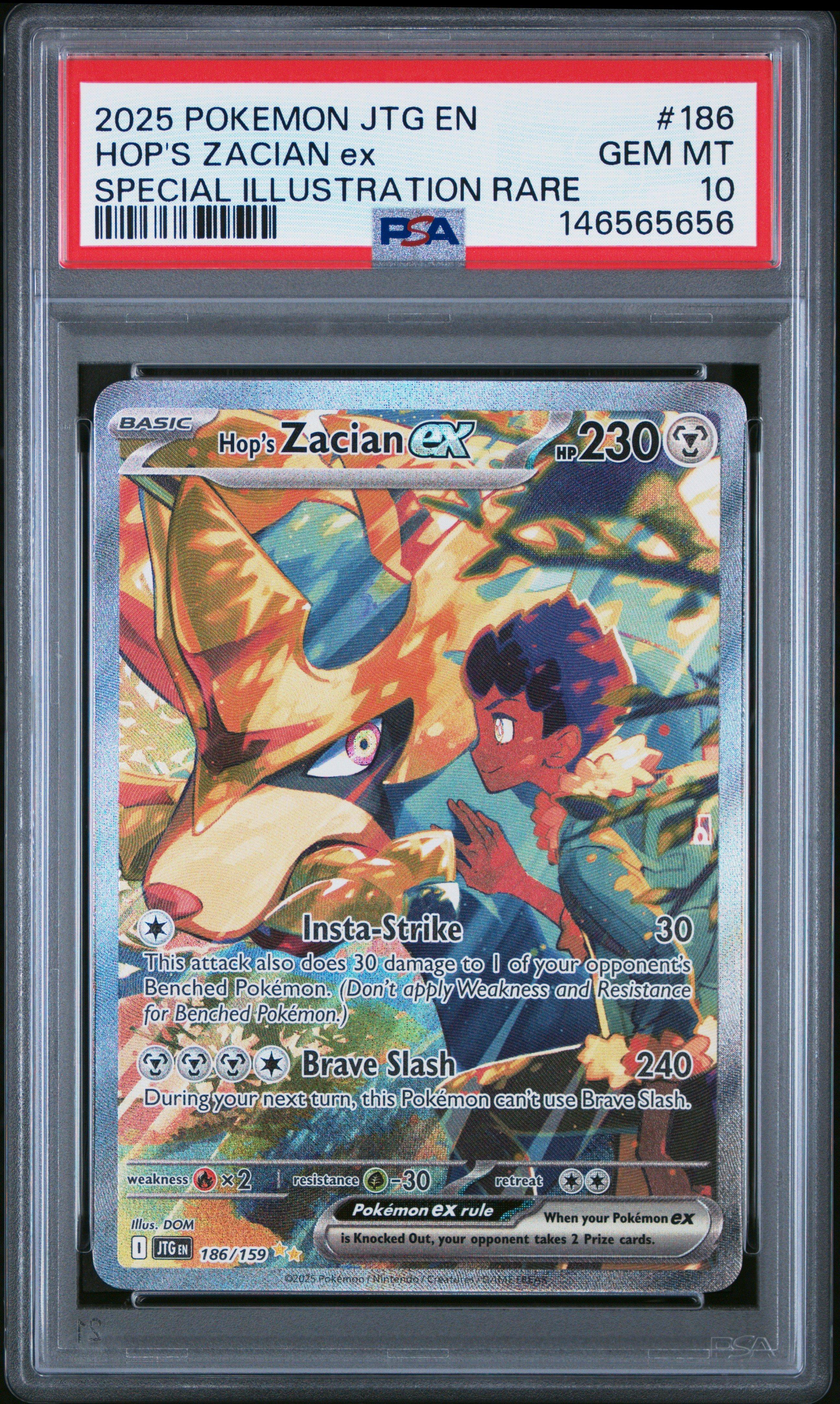2025 Pokemon Jtg En-journey Together 186 Hop's Zacian Ex Special