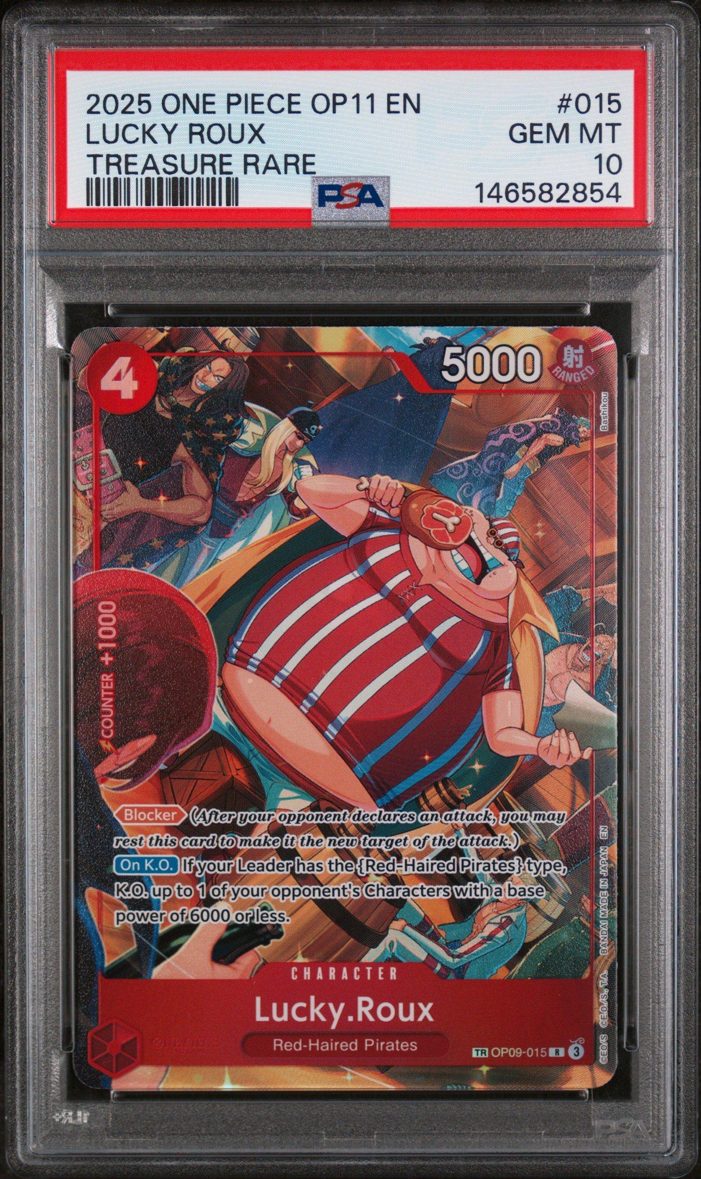 2025 One Piece Op11-a Fist Of Divine Speed 015 Lucky Roux Treasure