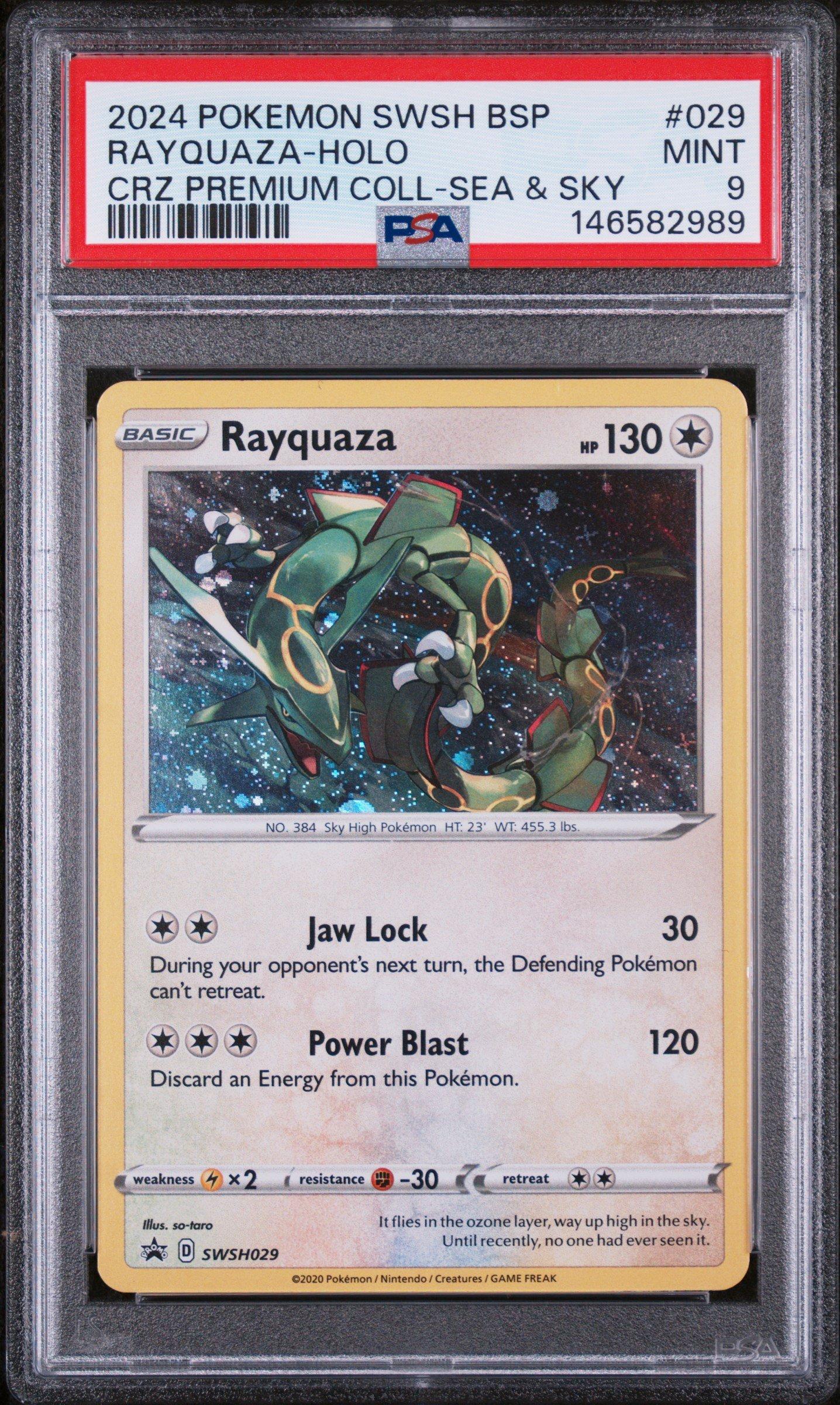 2024 Pokemon Swsh Black Star Promo 029 Rayquaza-holo Crown Zenith Premium  Collection Sea & Sky PSA 9 Graded Card | GameStop