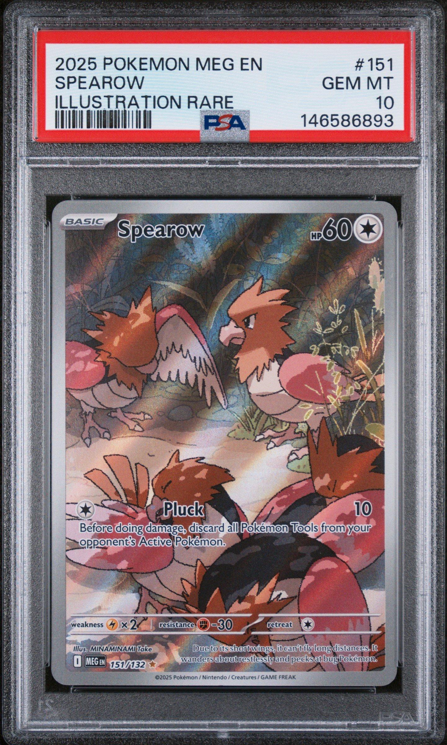 2025 Pokemon Meg En-mega Evolution 151 Spearow Illustration Rare