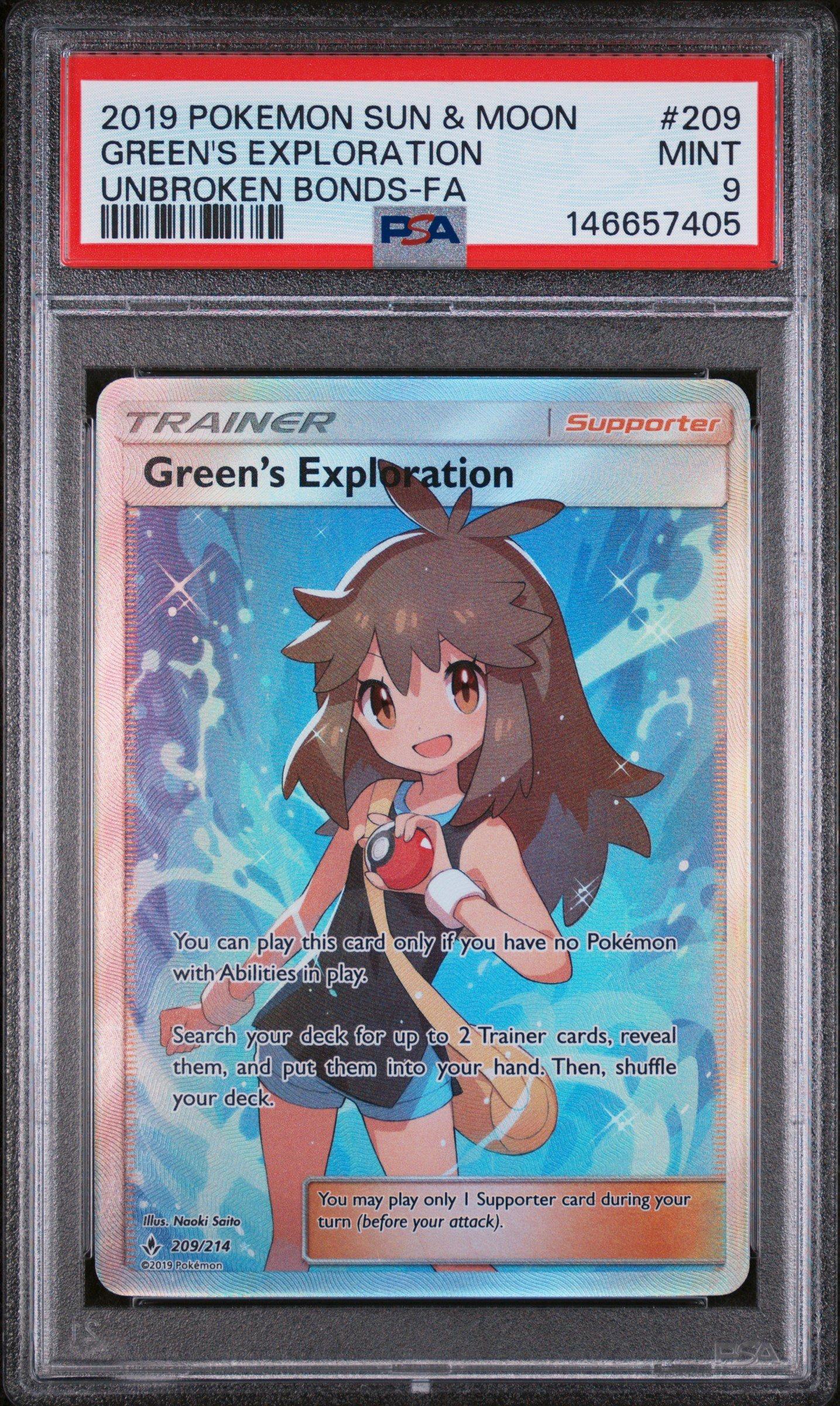 2019 Pokemon Sun & Moon Unbroken Bonds 209 Full Art/green's
