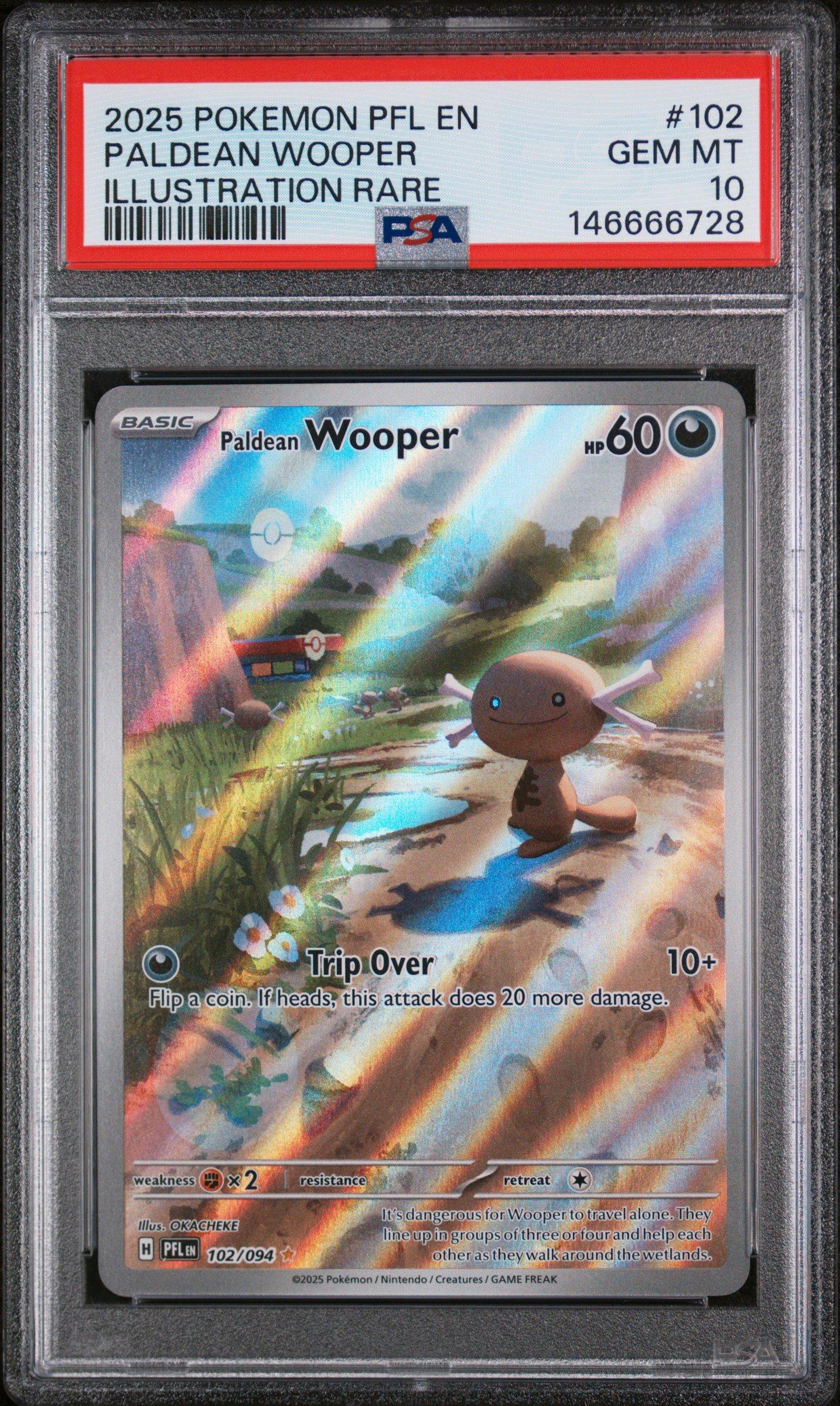 2025 Pokemon Pfl En-phantasmal Flames 102 Paldean Wooper