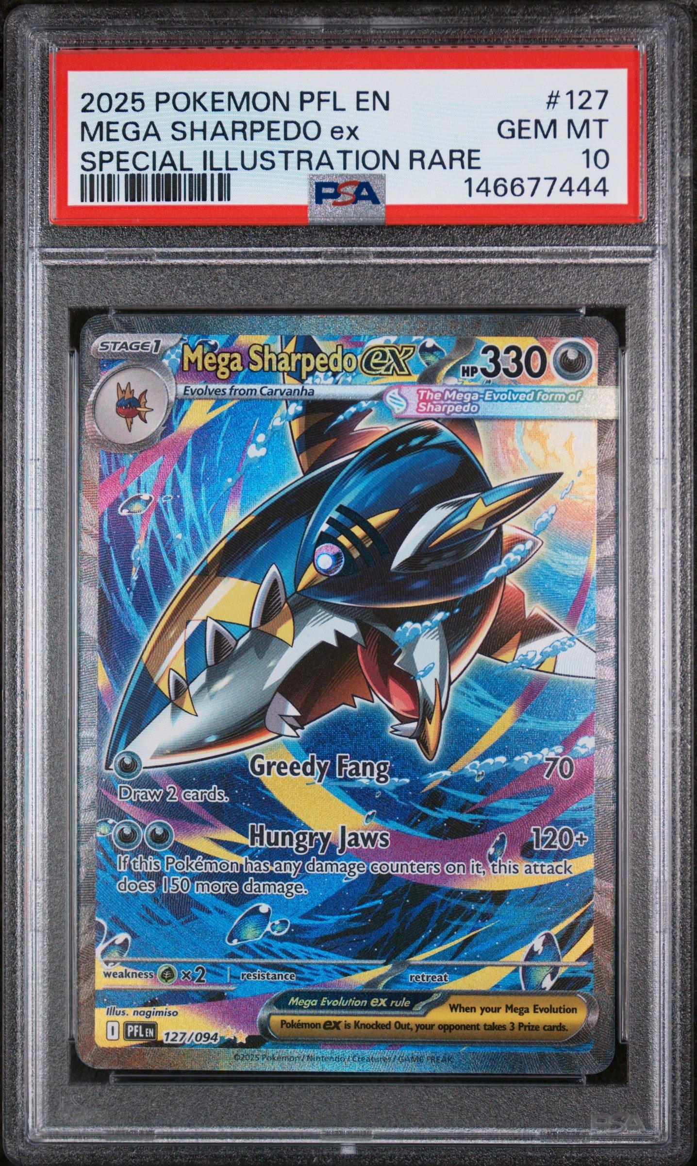 2025 Pokemon Pfl En-phantasmal Flames 127 Mega Sharpedo Ex Special