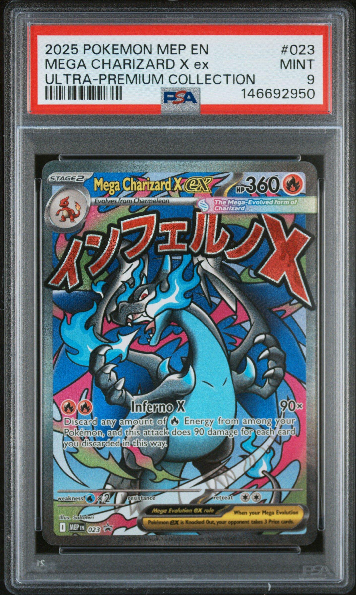 2025 Pokemon Mep En-me Black Star Promo 023 Mega Charizard X Ex