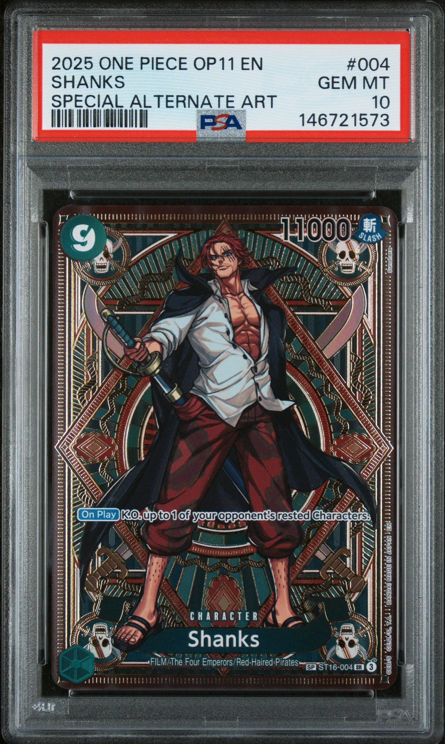 2025 One Piece Op11-a Fist Of Divine Speed 004 Shanks Special