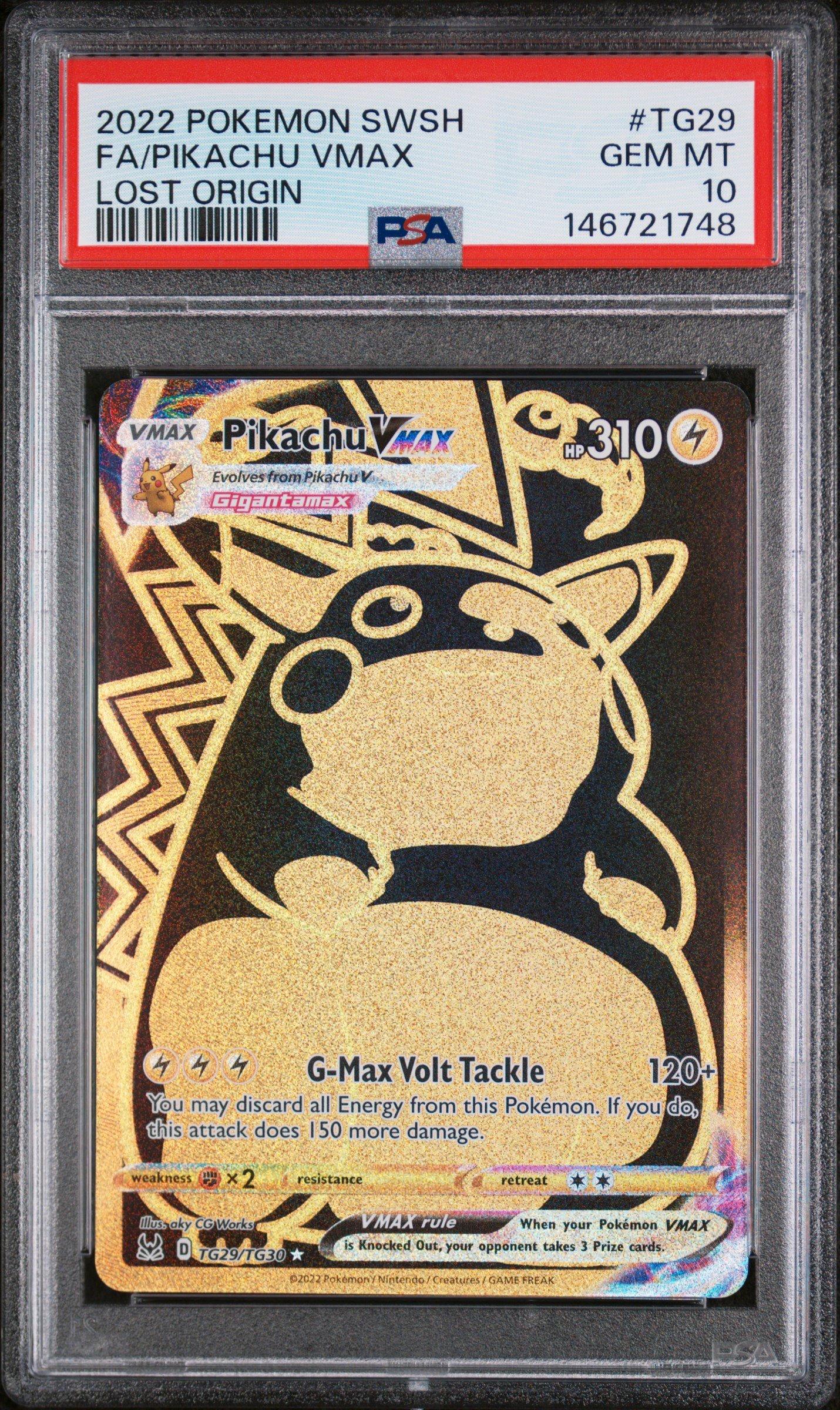 2022 Pokemon Sword & Shield Lost Origin Tg29 Full Art/pikachu Vmax