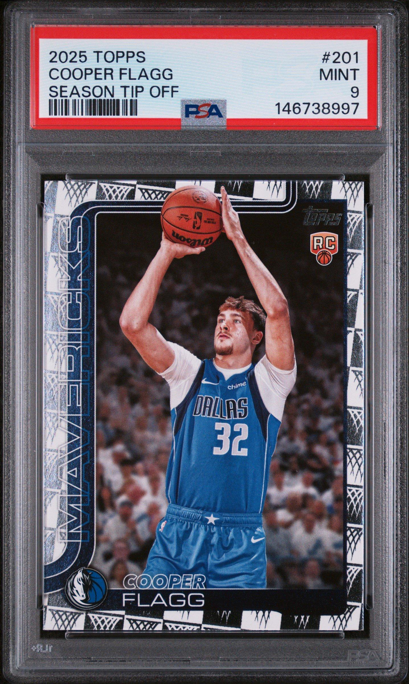 2025 Topps 201 Cooper Flagg Season Tip Off PSA 9