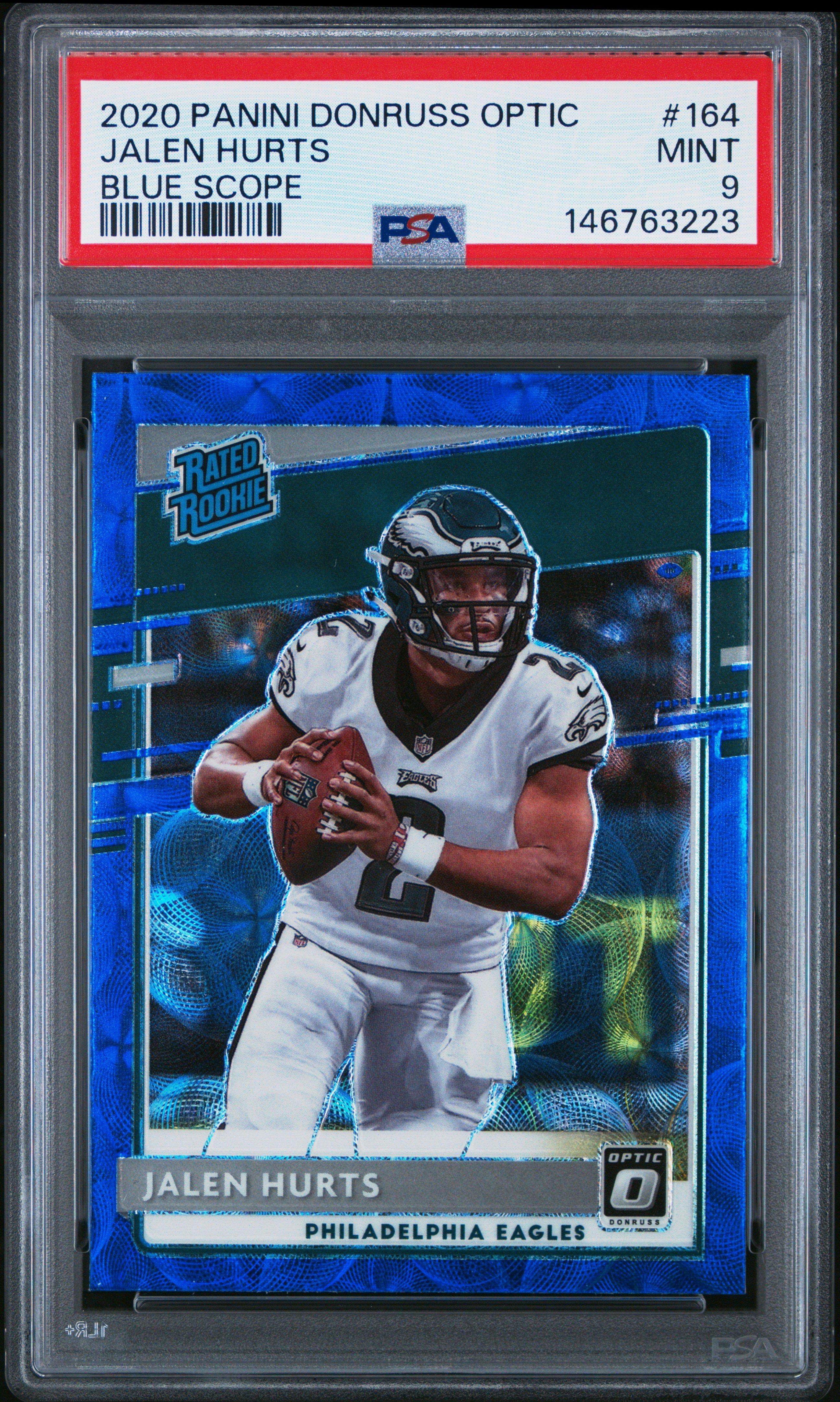 jalen hurts graded rookie card 2020 Panini Prizm #343 (PSA or BGS Graded) - 2020 2020 Panini Donruss Optic 164