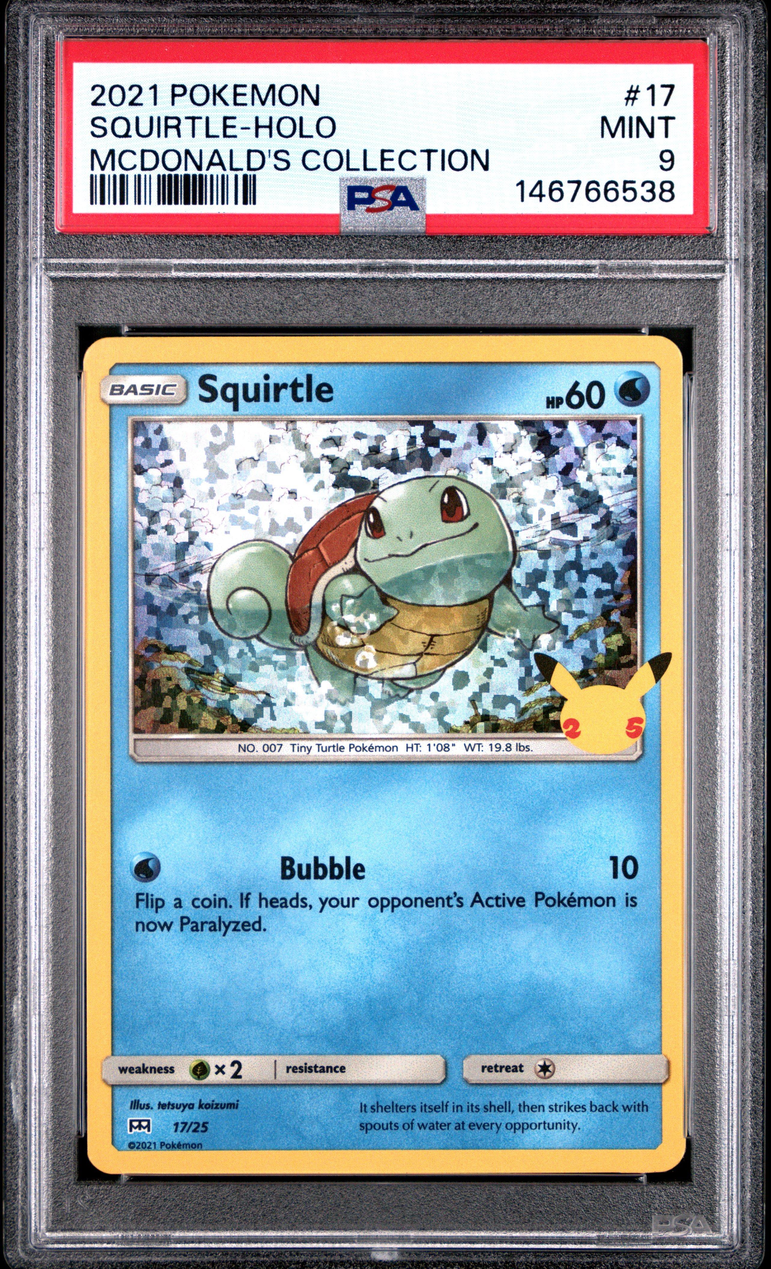 squirtle pokemon card mcdonald's mcdonald's holographic pokemon cards 2021 POKEMON SQUIRTLE