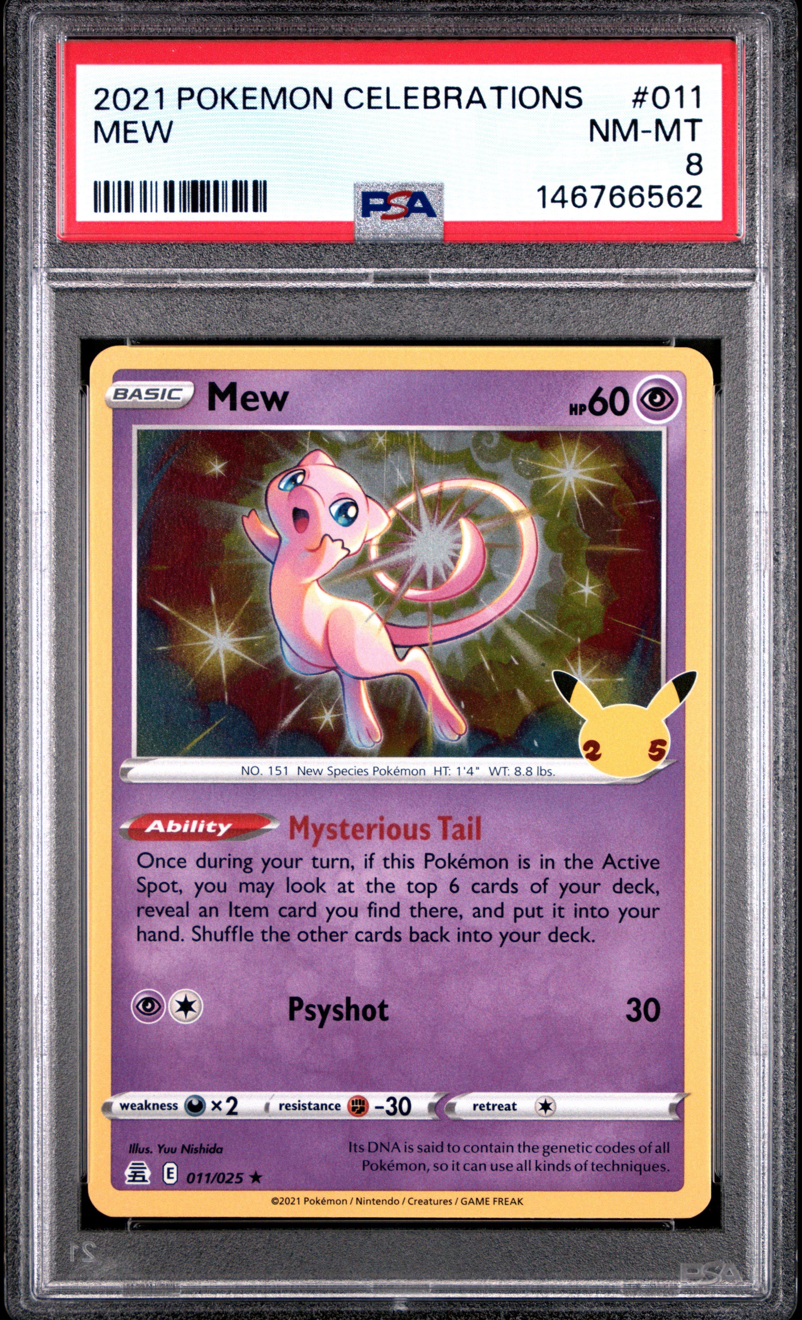 2021 Pokemon Celebrations 011 Mew PSA 8 Graded Card | GameStop