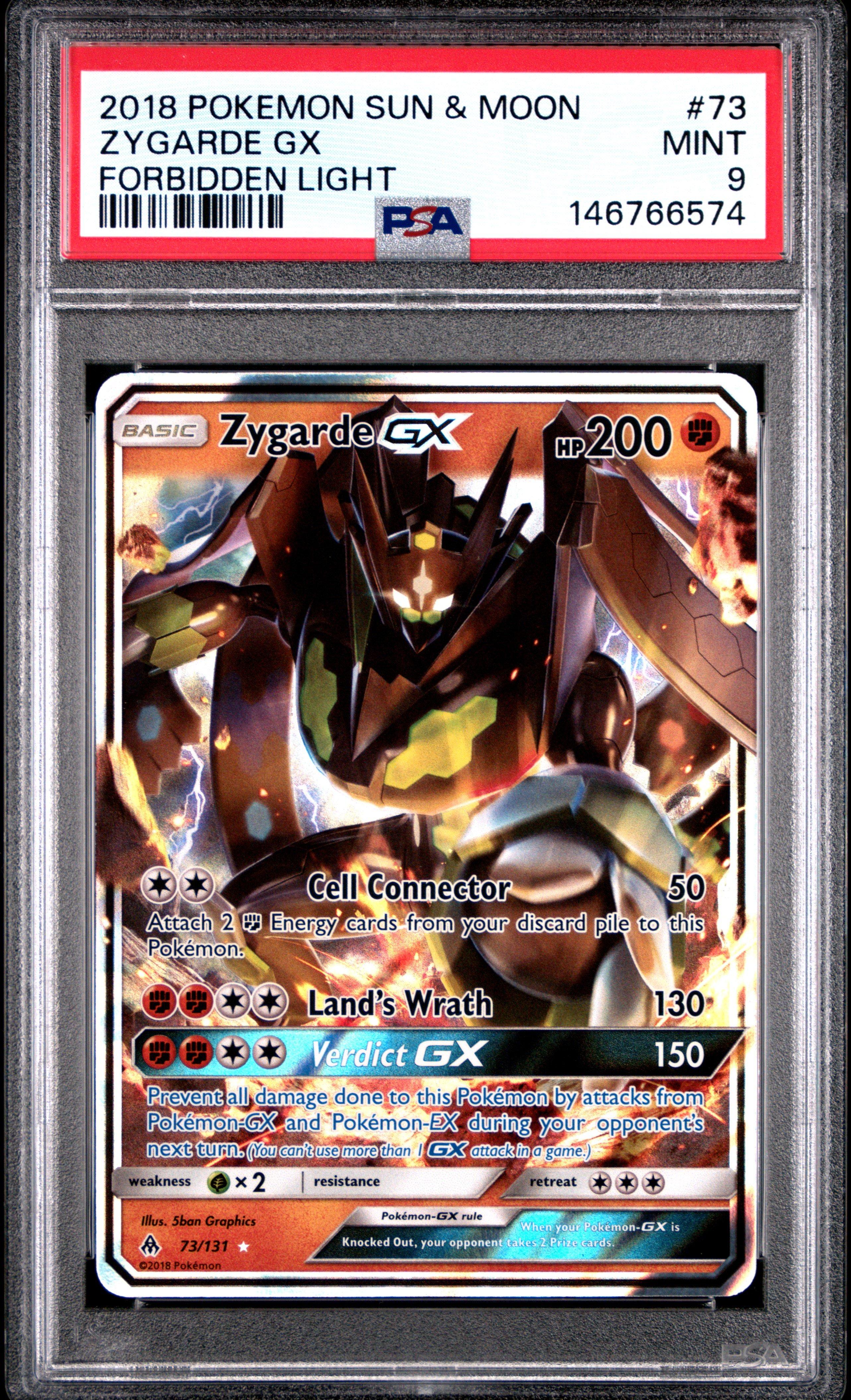 2018 Pokemon Sun & Moon Forbidden Light 73 Zygarde Gx PSA 9 Graded Card |  GameStop