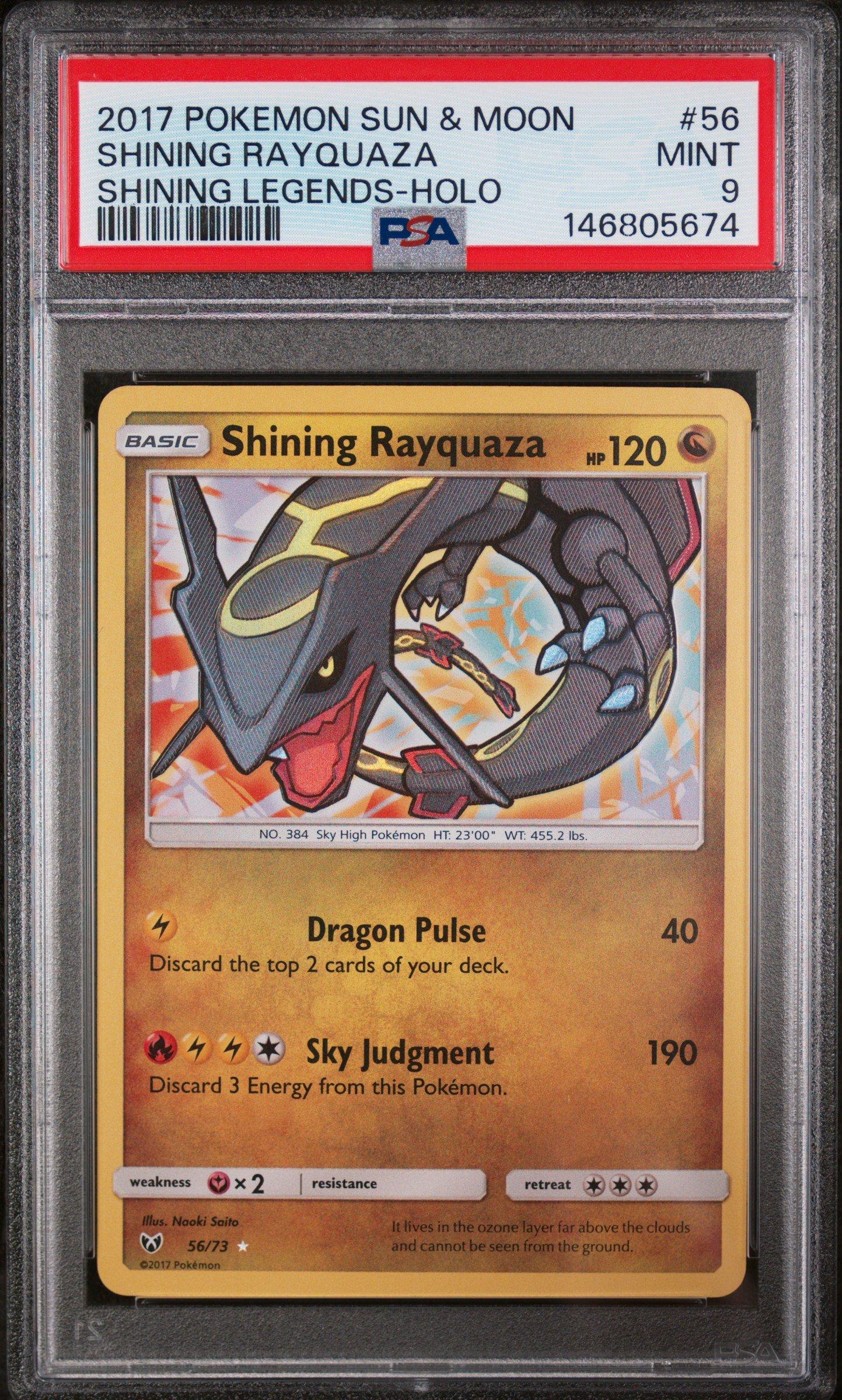 2017 Pokemon Sun & Moon Shining Legends 56 Shining Rayquaza-holo