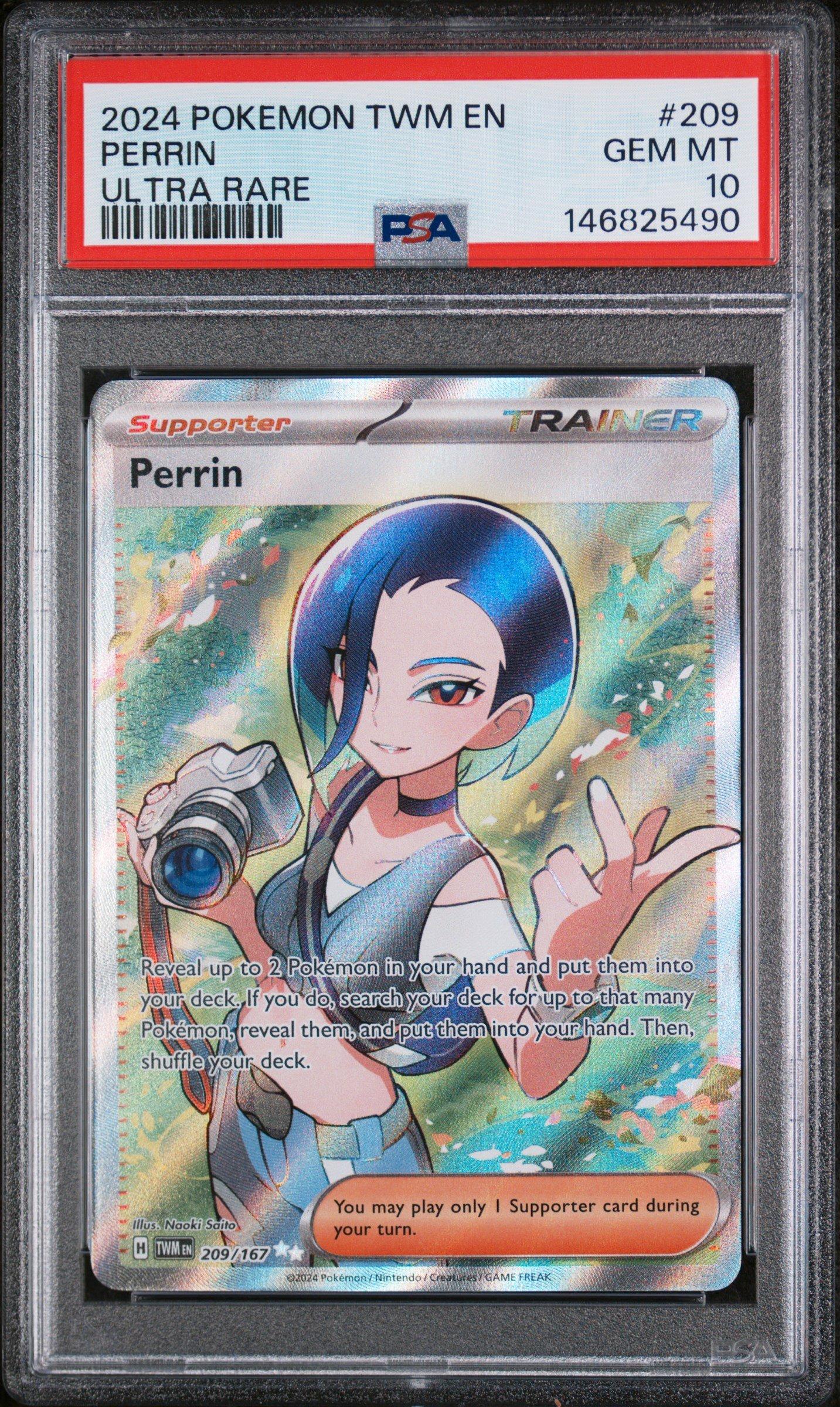 2024 Pokemon Twm En-twilight Masquerade 209 Perrin Ultra Rare PSA