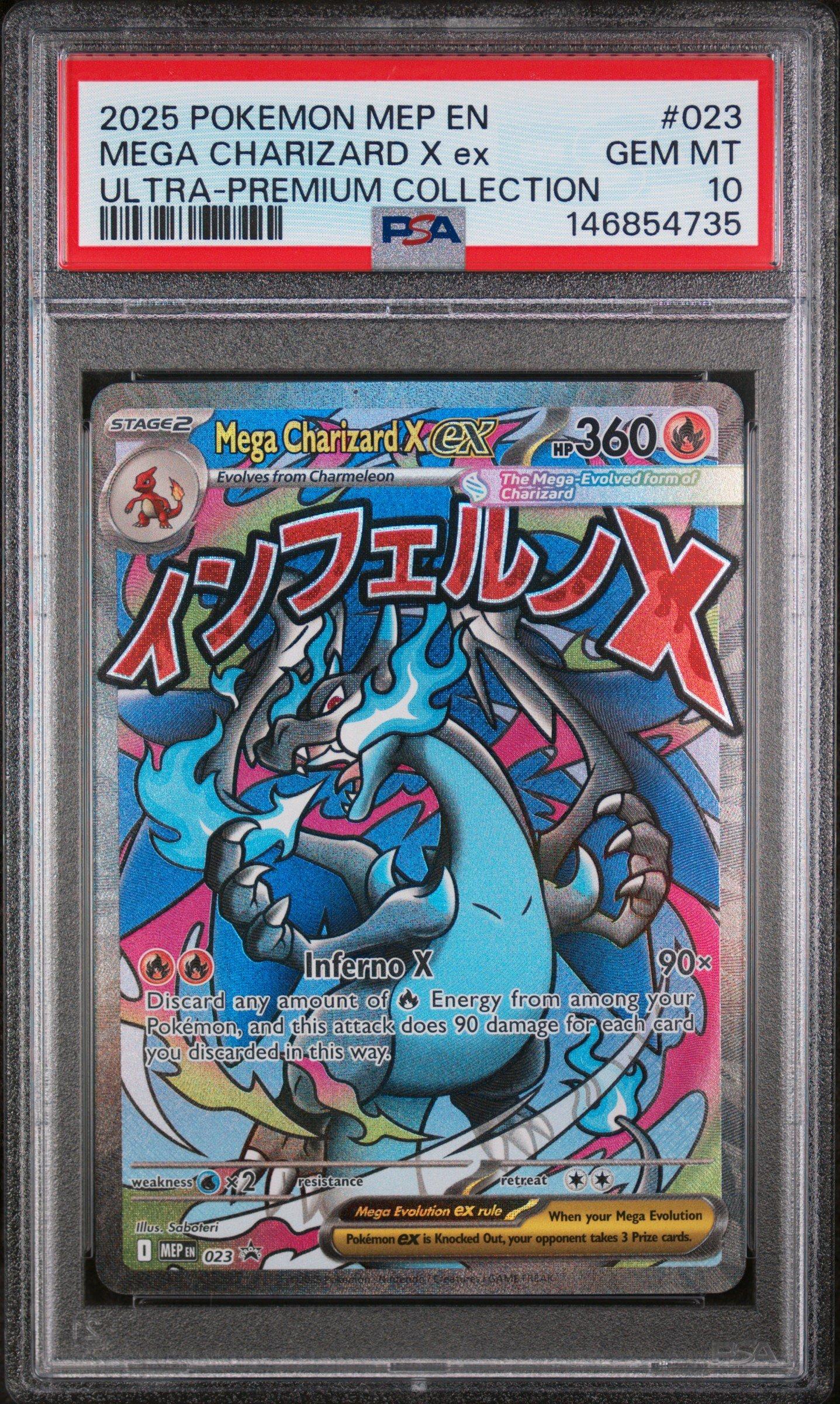 2025 Pokemon Mep En-me Black Star Promo 023 Mega Charizard X Ex