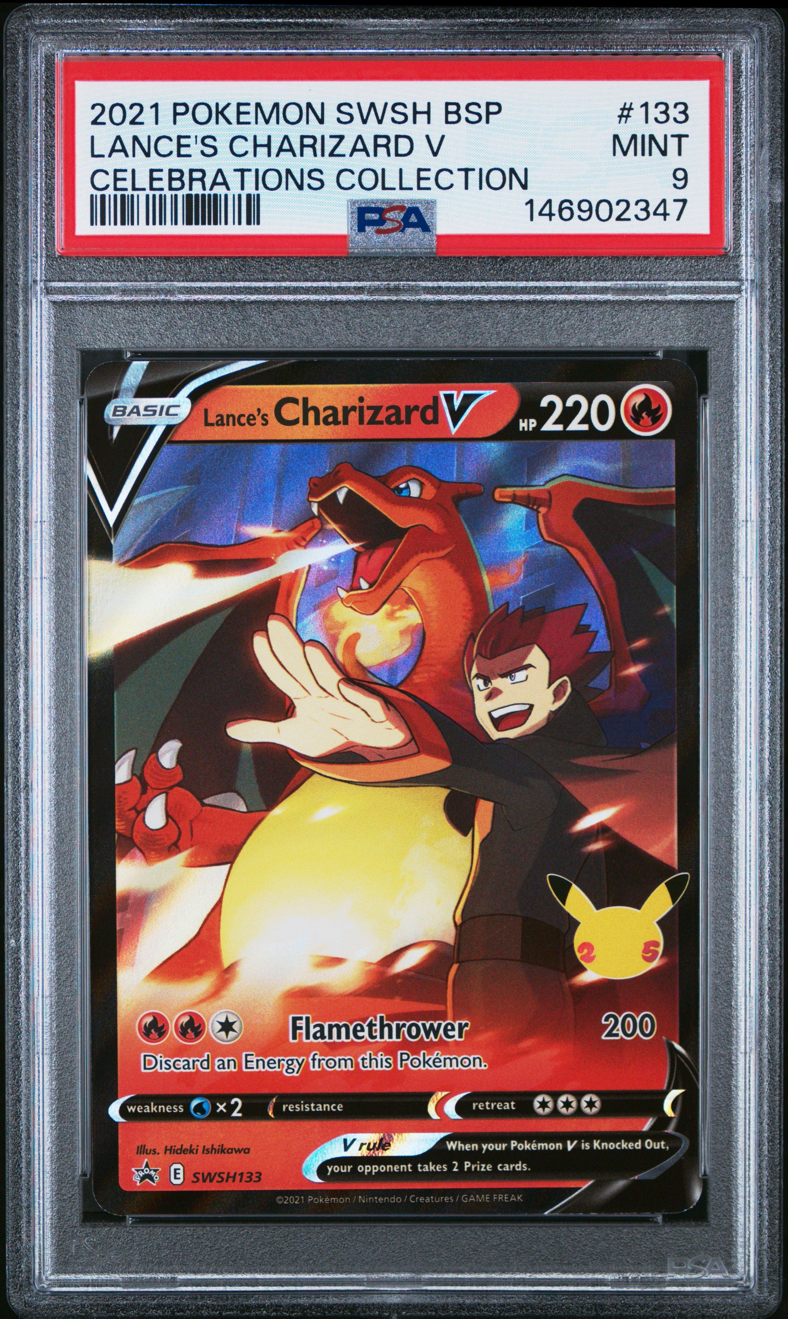 2021 Pokemon Swsh Black Star Promo 133 Lance's Charizard V