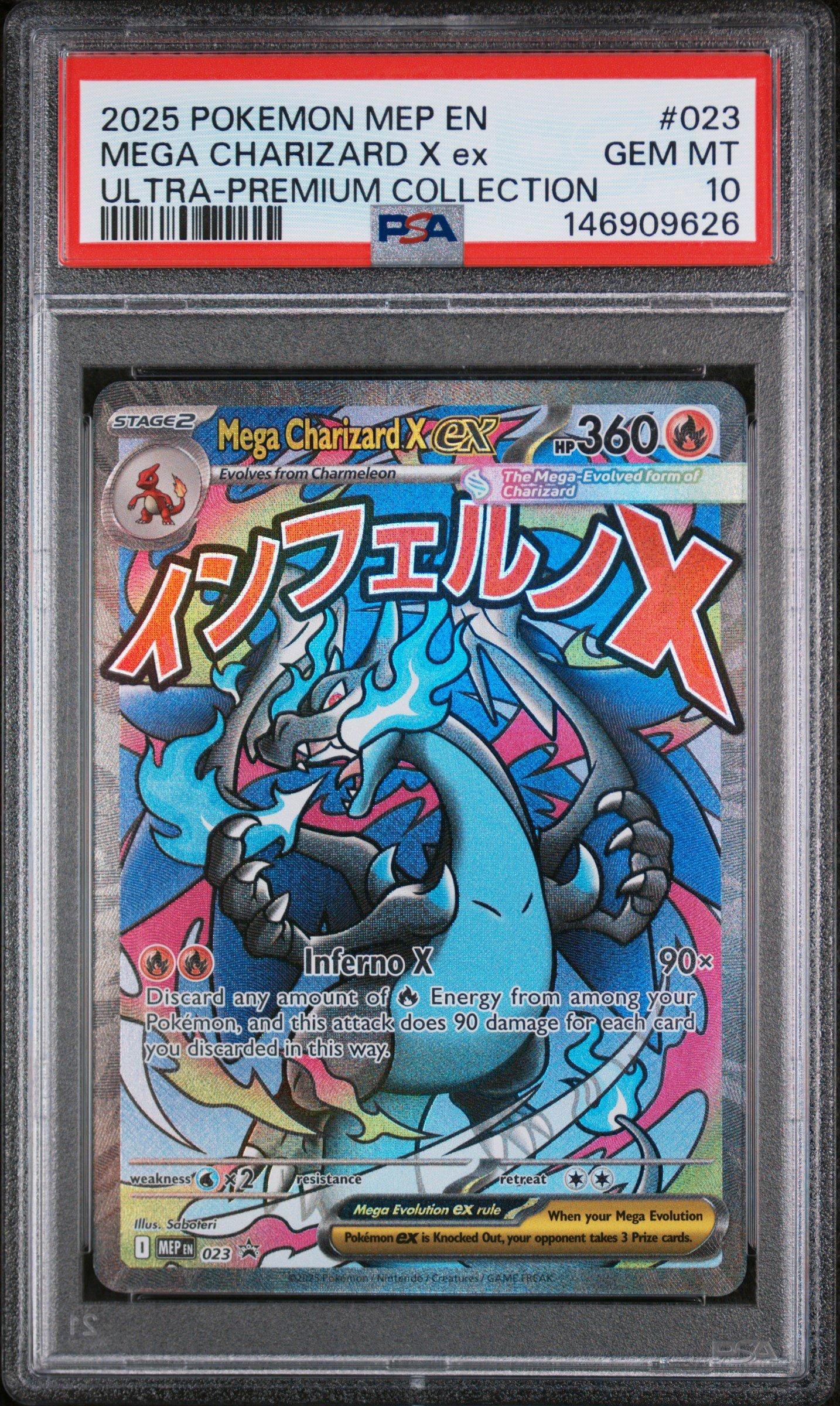2025 Pokemon Mep En-me Black Star Promo 023 Mega Charizard X Ex