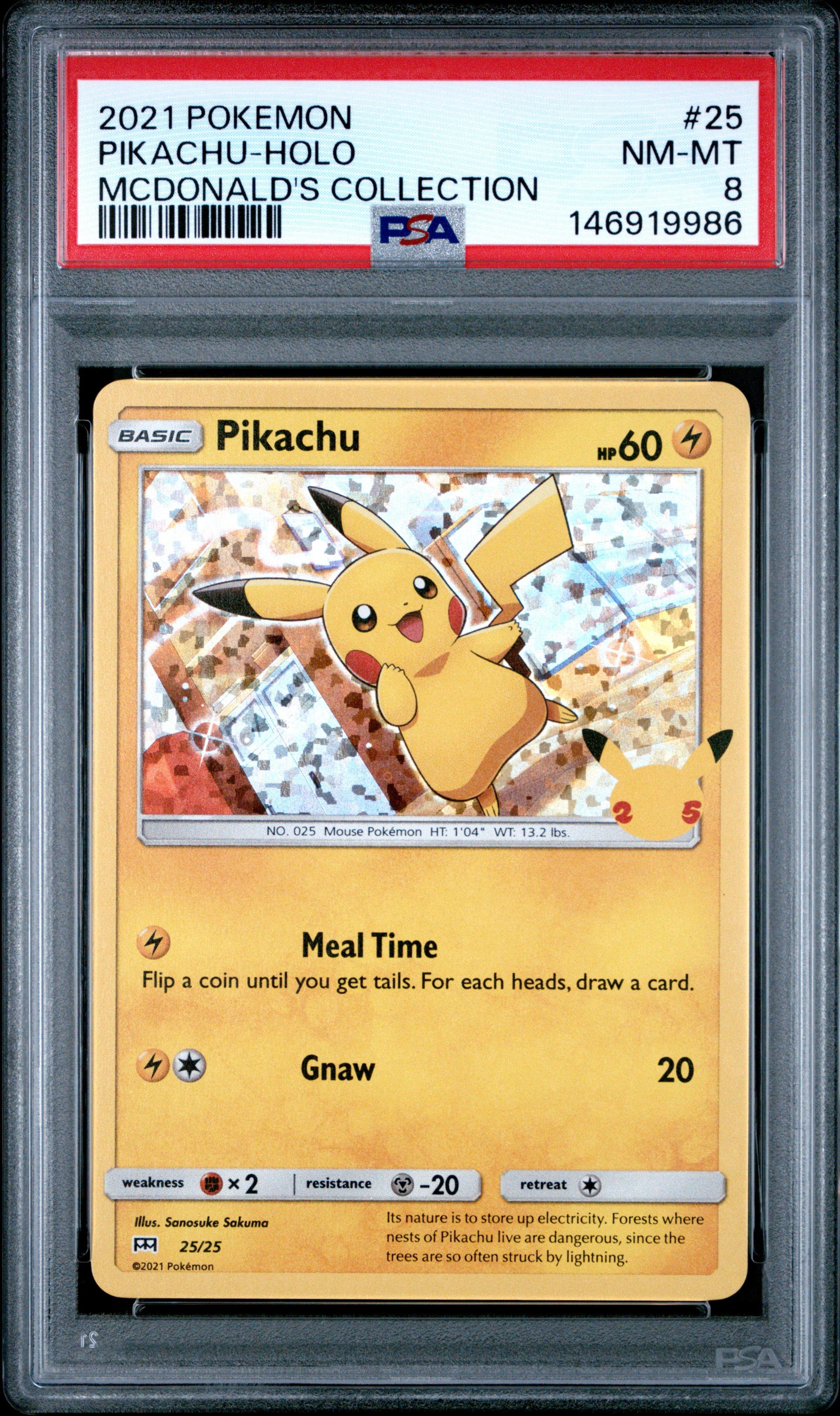 2021 Pokemon Mcdonald's Collection 25 Pikachu-holo PSA 8 Graded Card |  GameStop