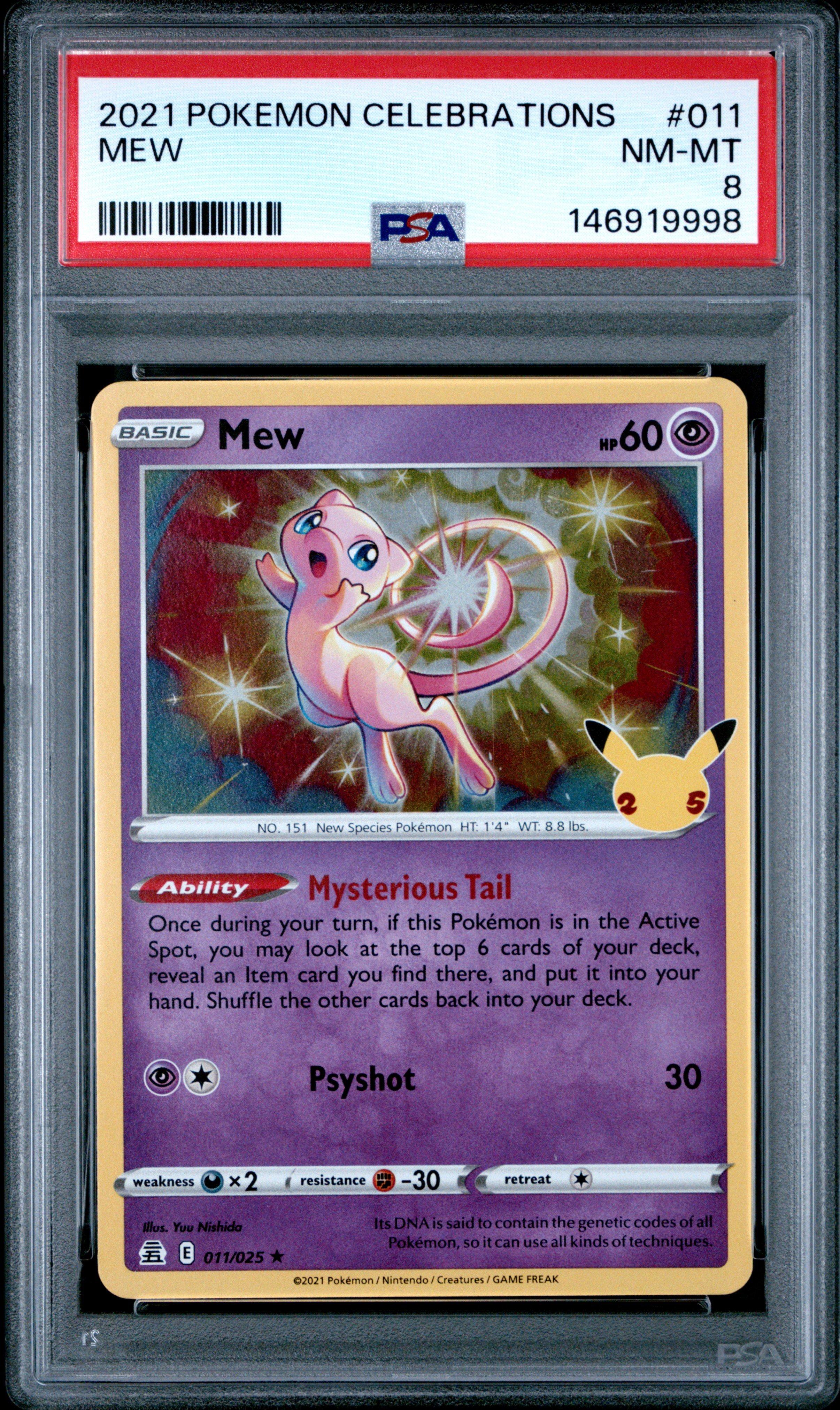2021 Pokemon Celebrations 011 Mew PSA 8