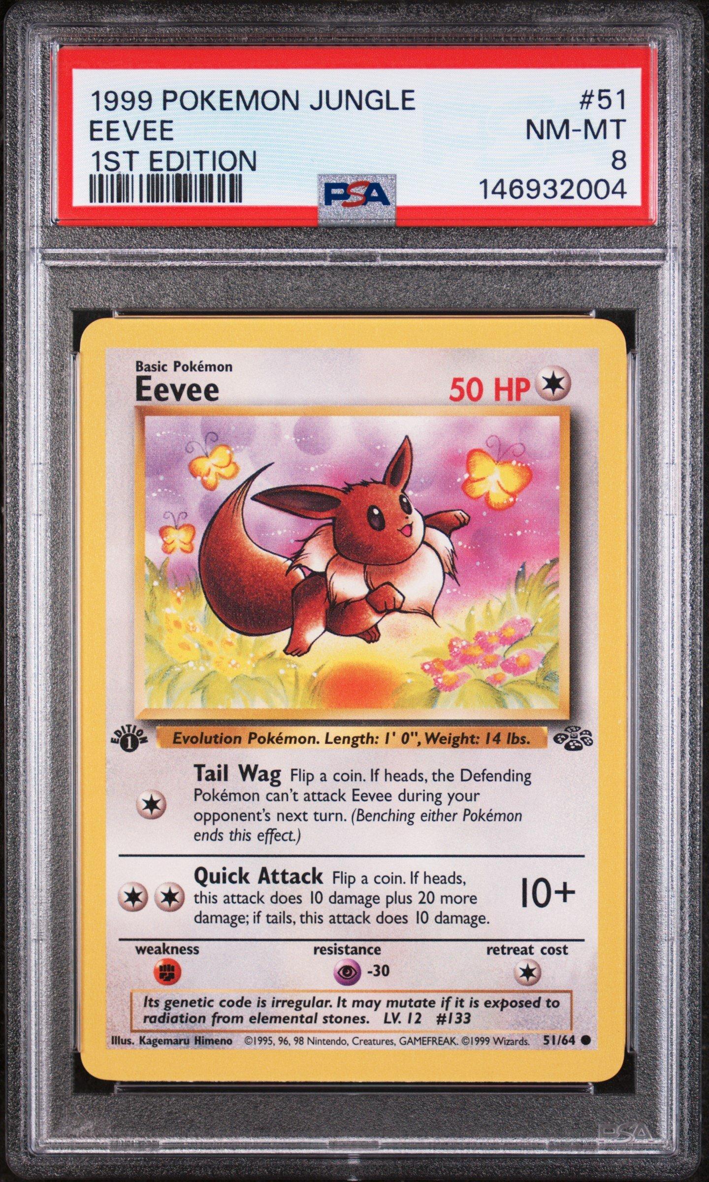 1999 Pokemon Jungle 51 Eevee 1st Edition PSA
