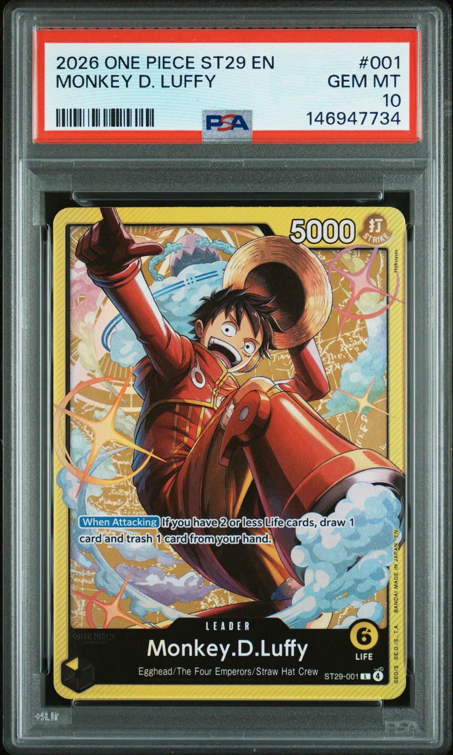 2026 One Piece Starter Deck St29-egghead 001 Monkey D. Luffy PSA