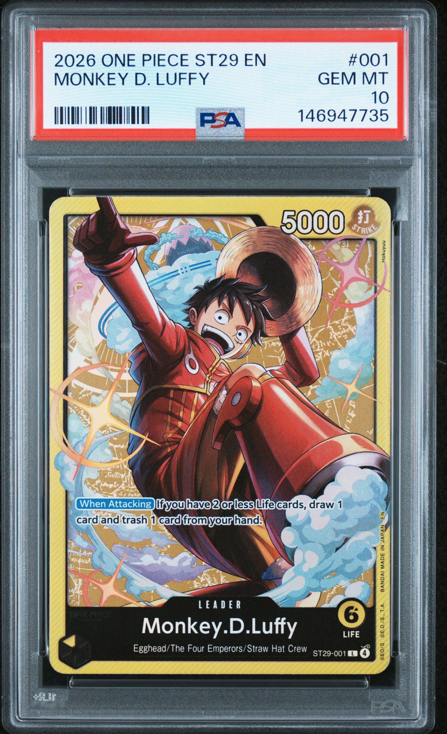 2026 One Piece Starter Deck St29-egghead 001 Monkey D. Luffy PSA
