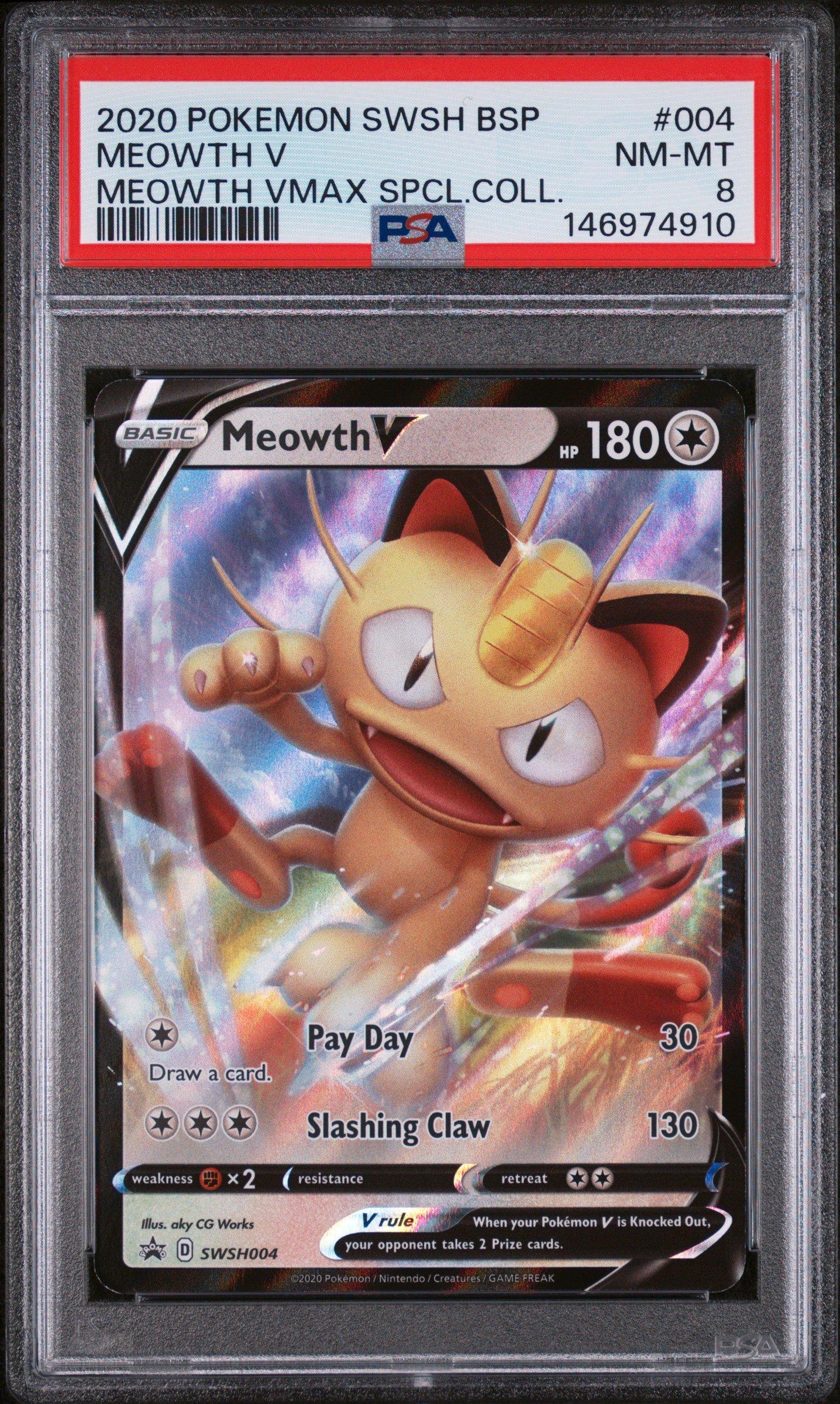 2020 Pokemon Swsh Black Star Promo 004 Meowth V Meowth Vmax