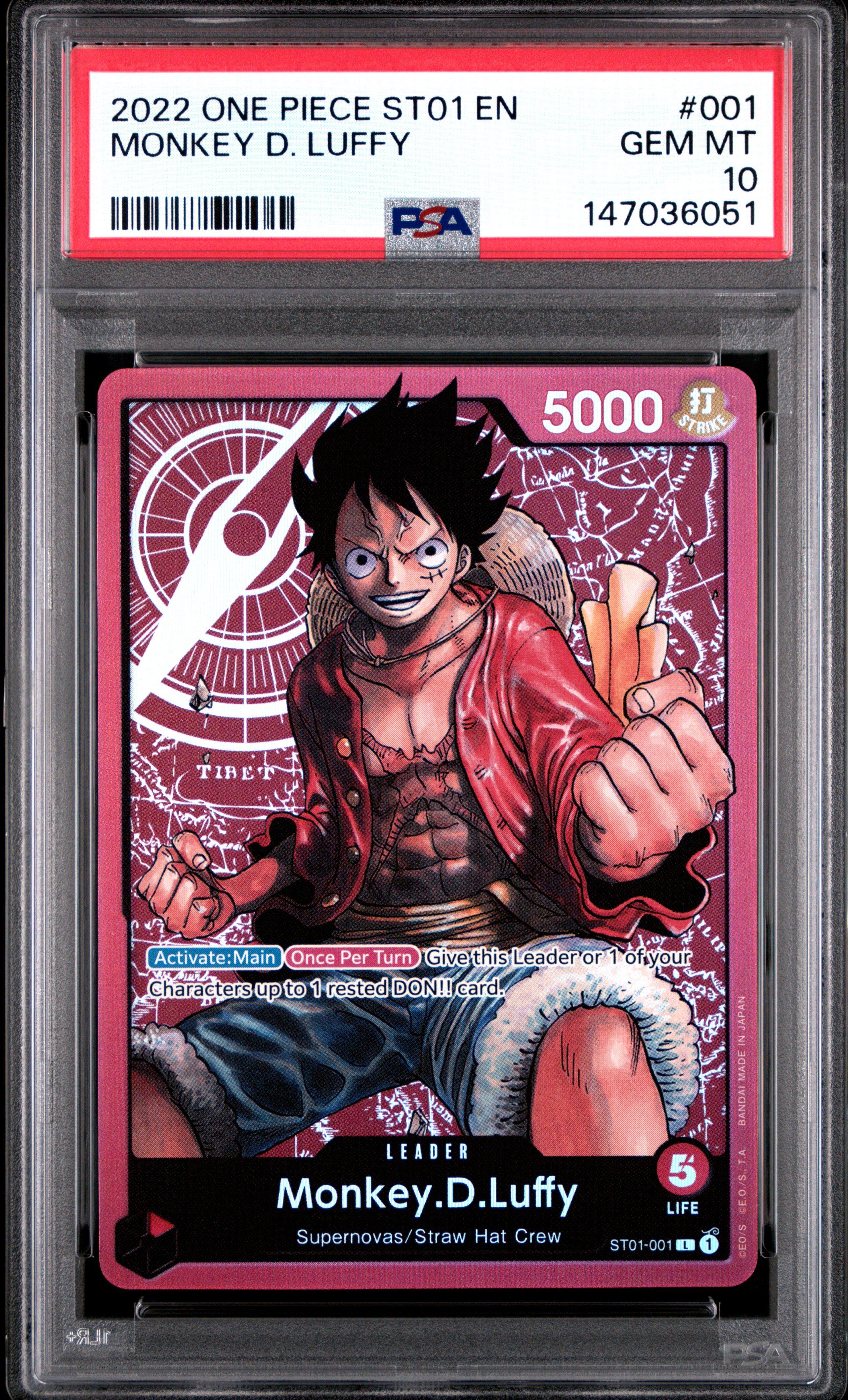 2022 One Piece Starter Deck St01-straw Hat Crew 001 Monkey D