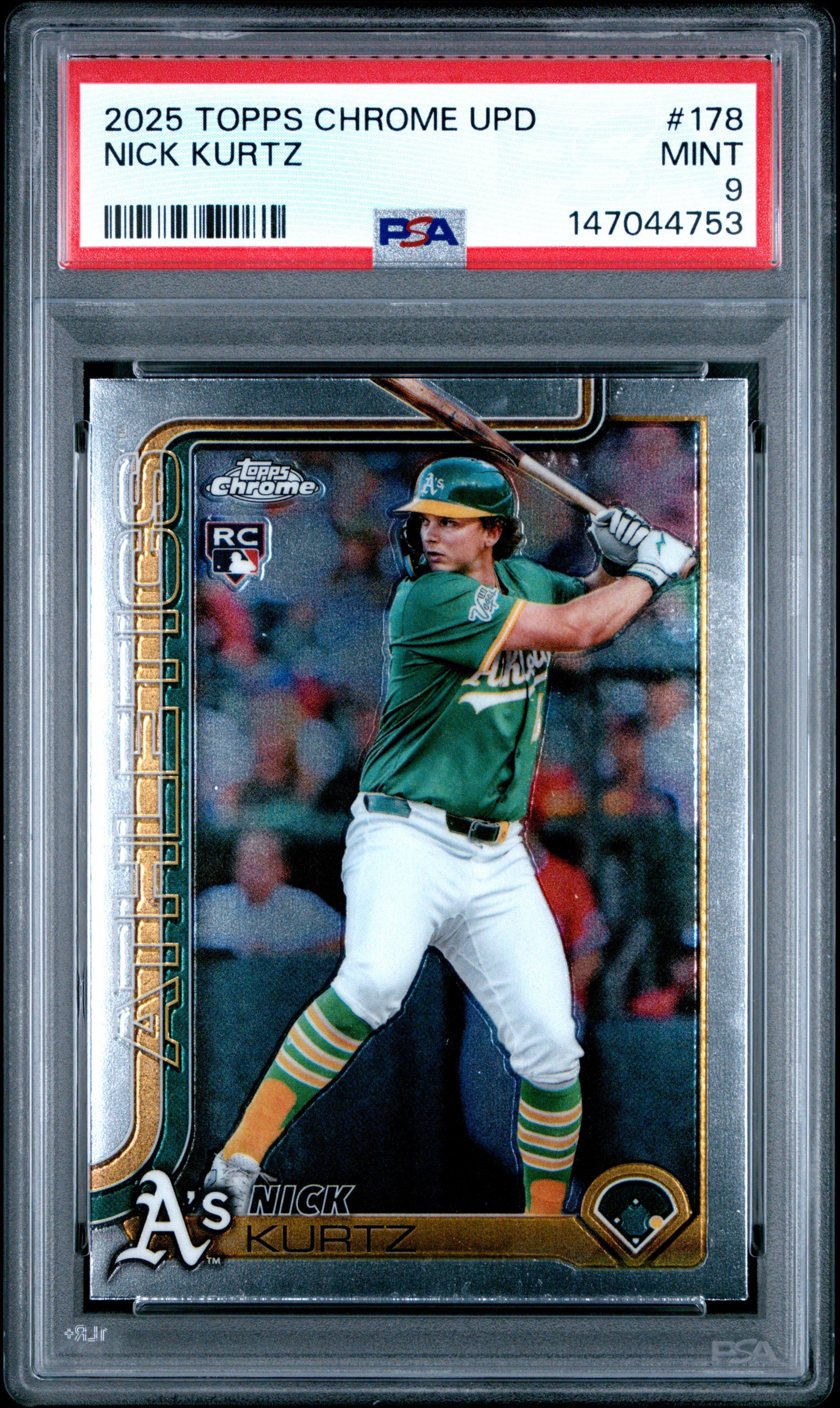 2025 Topps Chrome Update 178 Nick Kurtz PSA 9