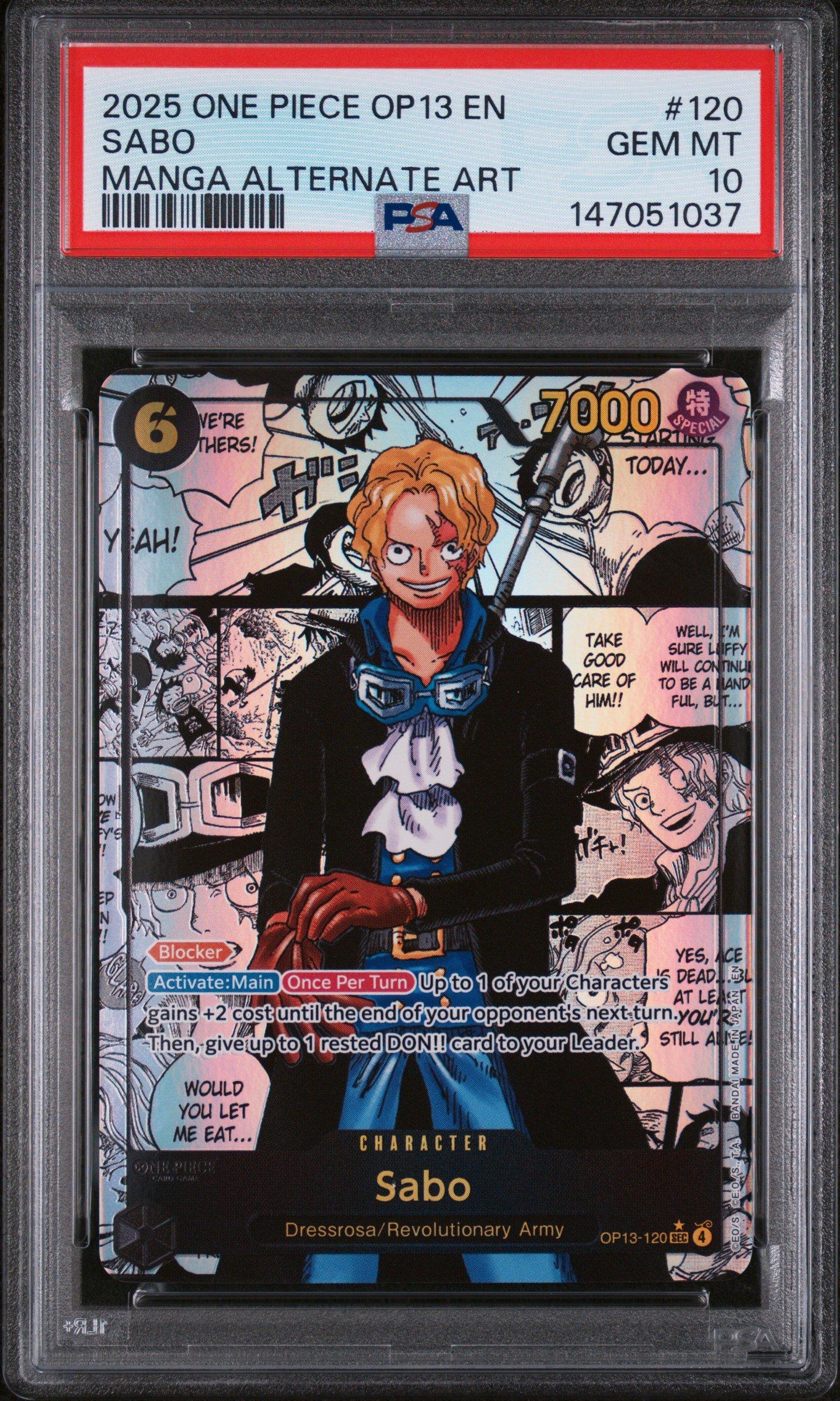 2025 One Piece Op13-carrying On His Will 120 Sabo Manga Alternate