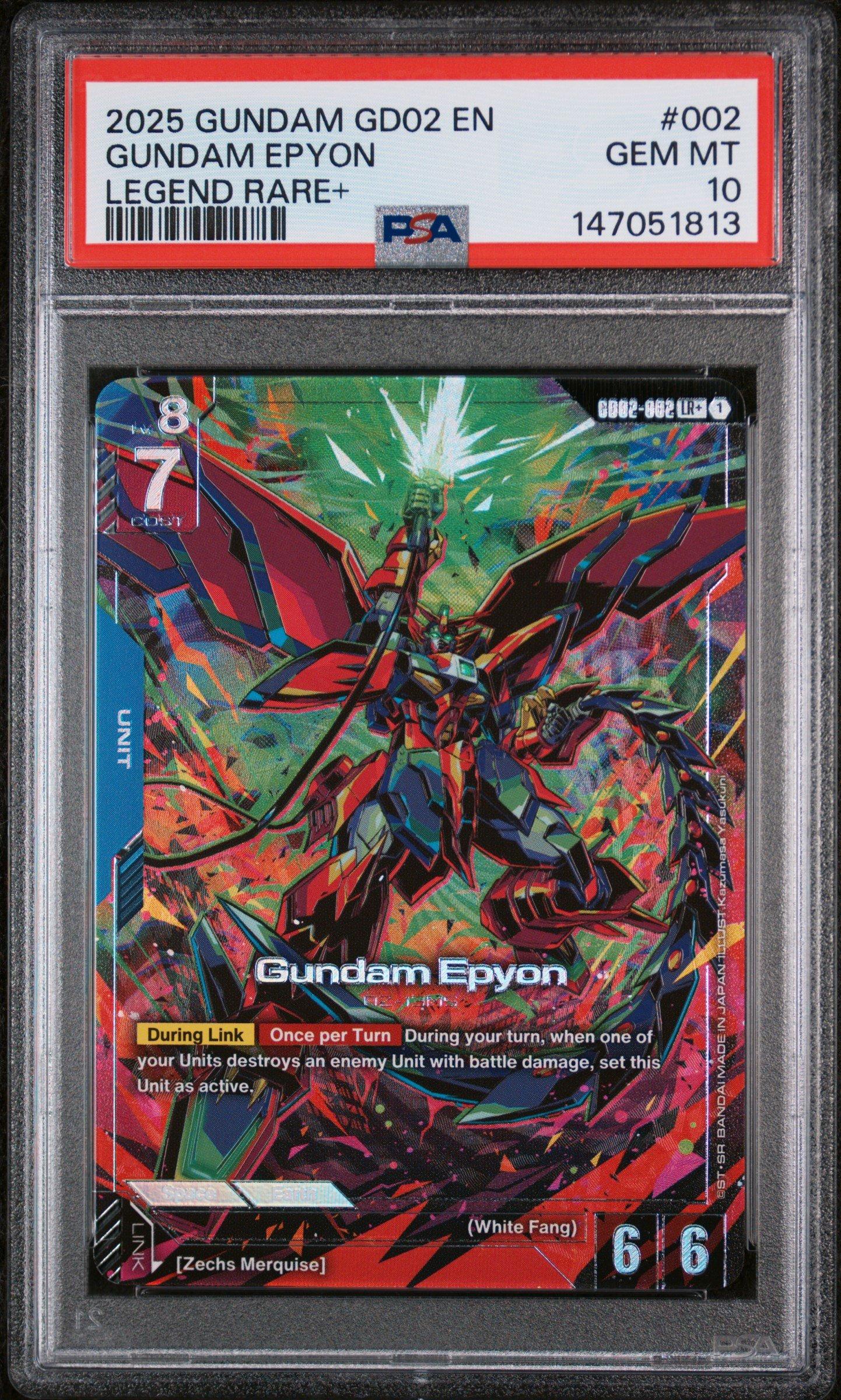 PSA10 ガンダムエピオン LEGEND RARE+2264 2025 Gundam Dual Impact 002 Gundam Epyon Legend Rare+ PSA 10