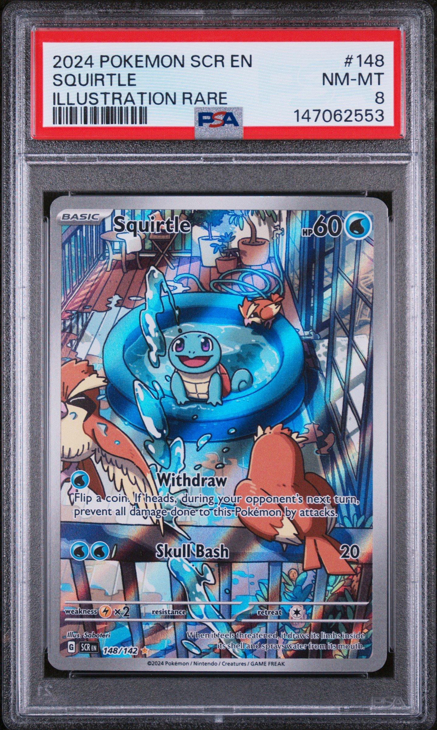 2024 Pokemon Scr En-stellar Crown 148 Squirtle Illustration Rare