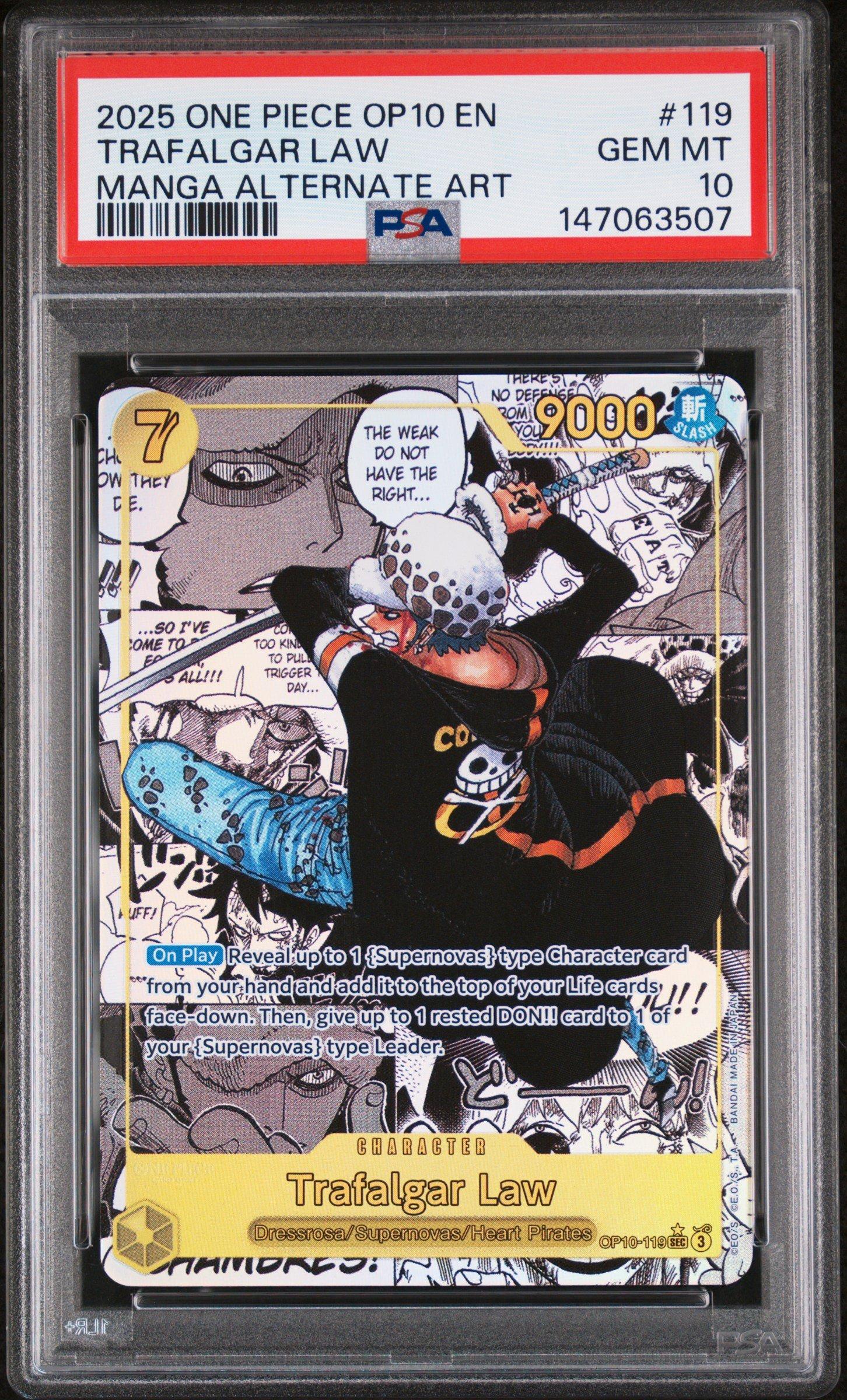 2025 One Piece Op10-royal Blood 119 Trafalgar Law Manga Alternate