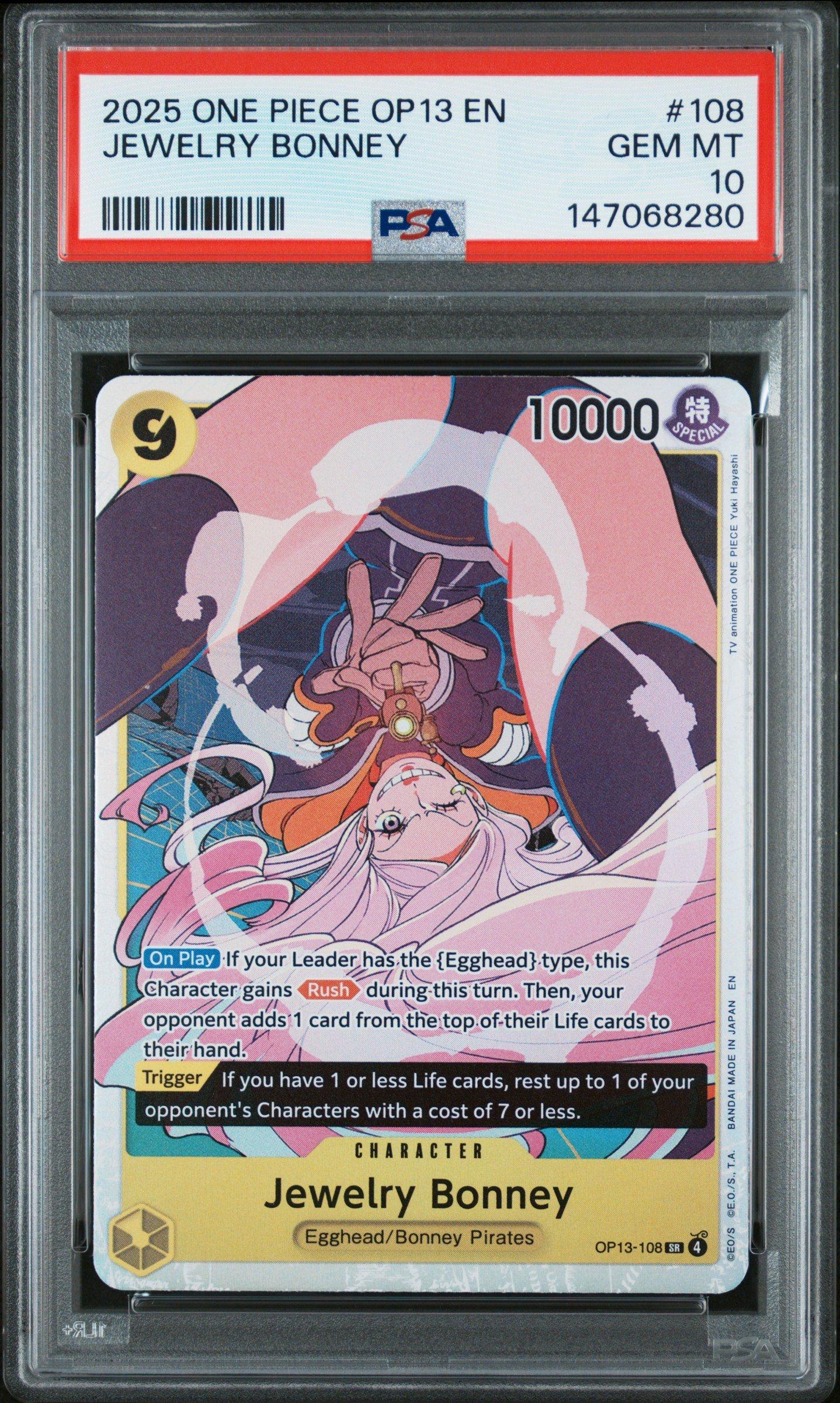 2025 One Piece Op13-carrying On His Will 108 Jewelry Bonney PSA 10