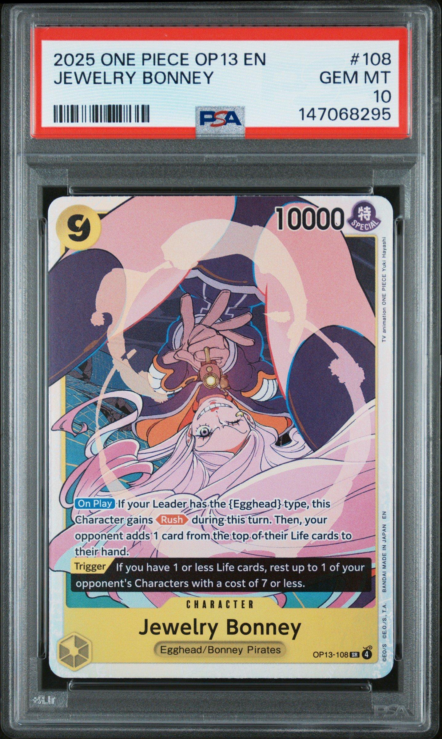 2025 One Piece Op13-carrying On His Will 108 Jewelry Bonney PSA 10