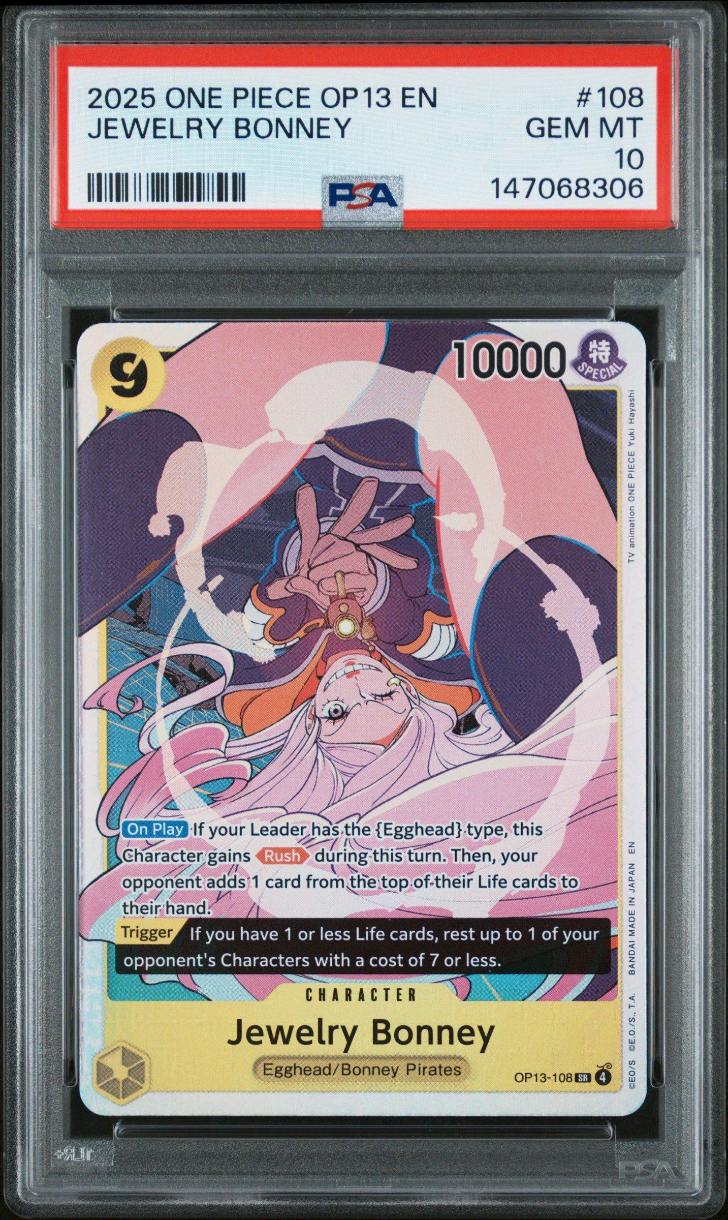 2025 One Piece Op13-carrying On His Will 108 Jewelry Bonney PSA 10
