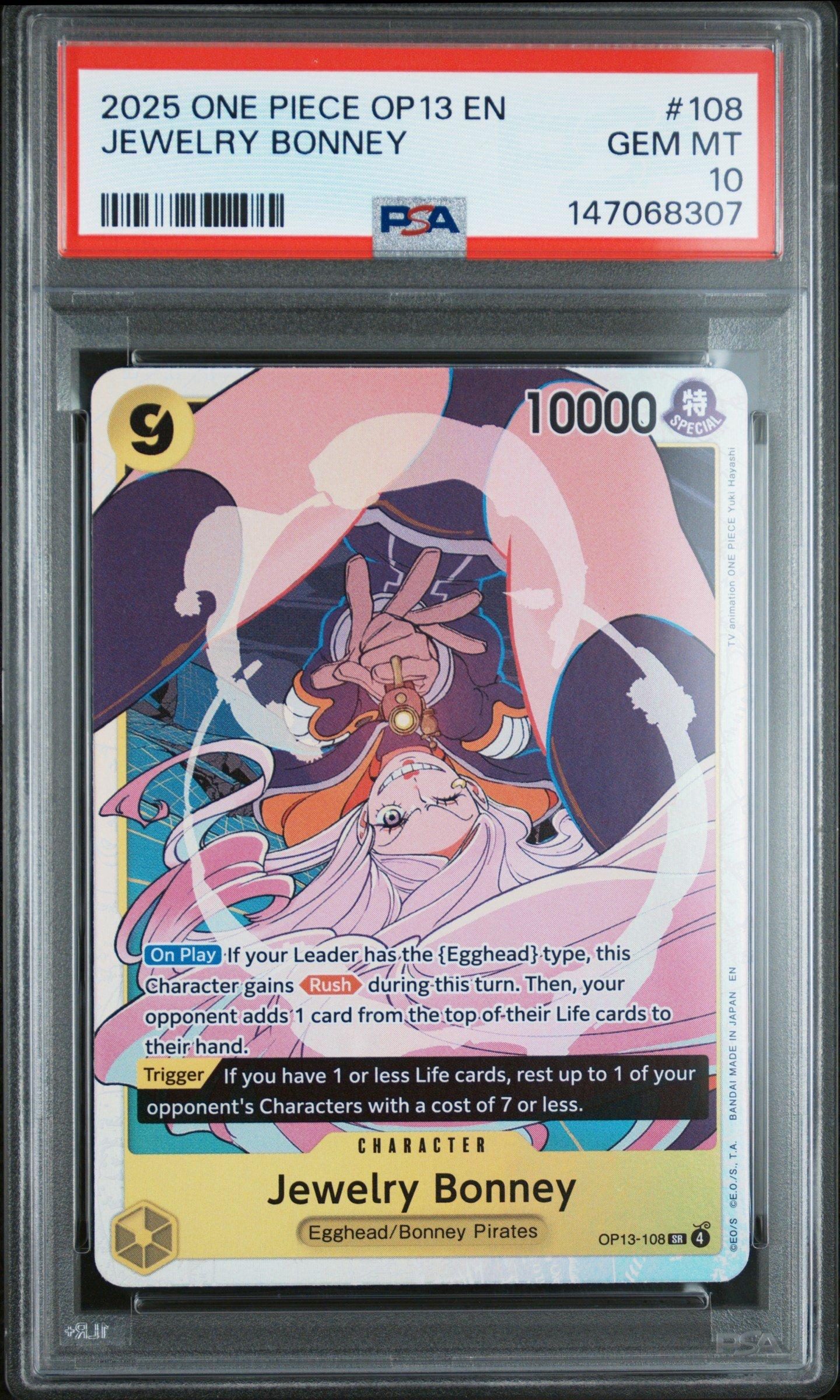 PSA10ジュエリー・ボニー #108 1717 2025 One Piece Op13-carrying On His Will 108 Jewelry Bonney PSA 10