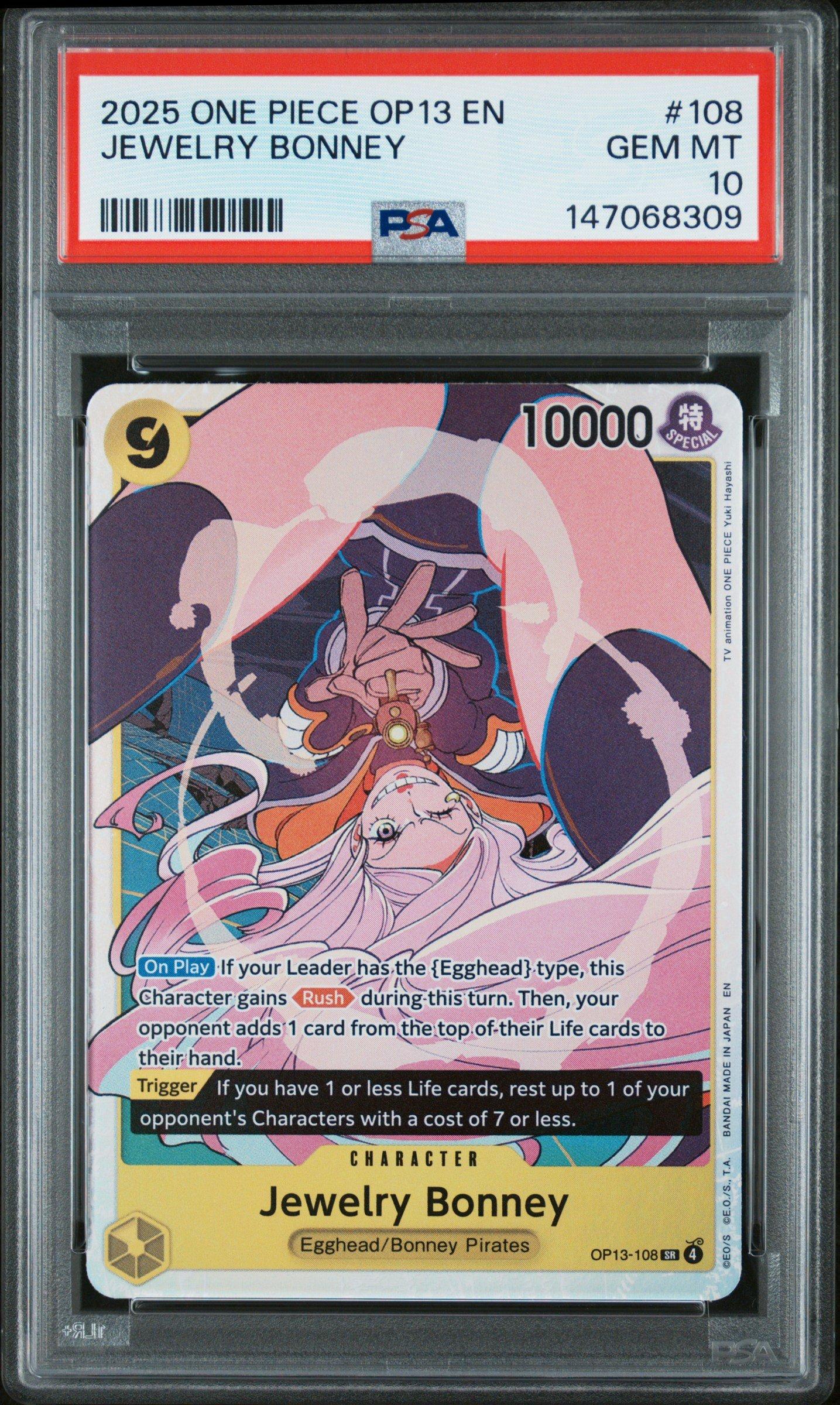 2025 One Piece Op13-carrying On His Will 108 Jewelry Bonney PSA 10