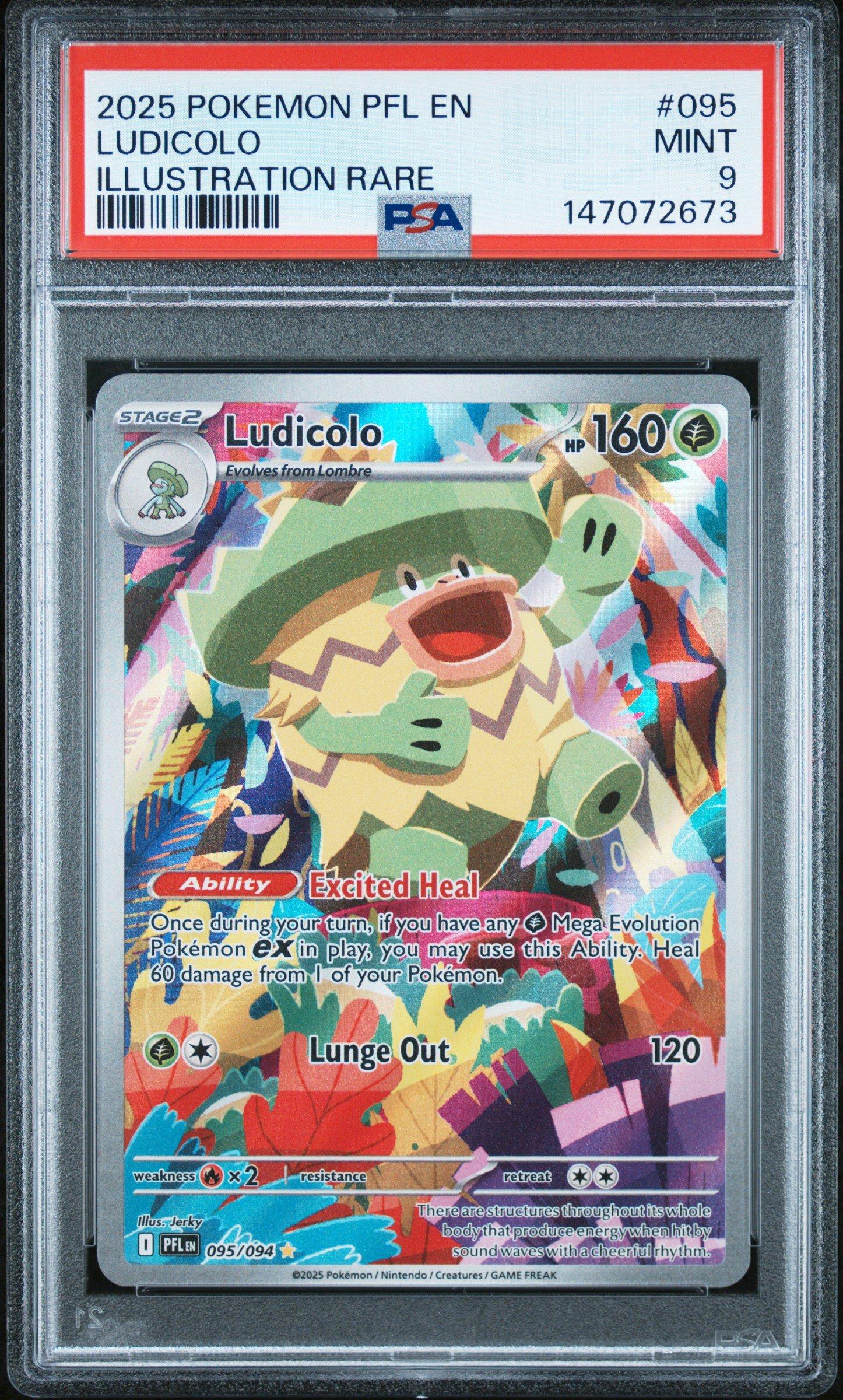 2025 Pokemon Pfl En-phantasmal Flames 095 Ludicolo Illustration