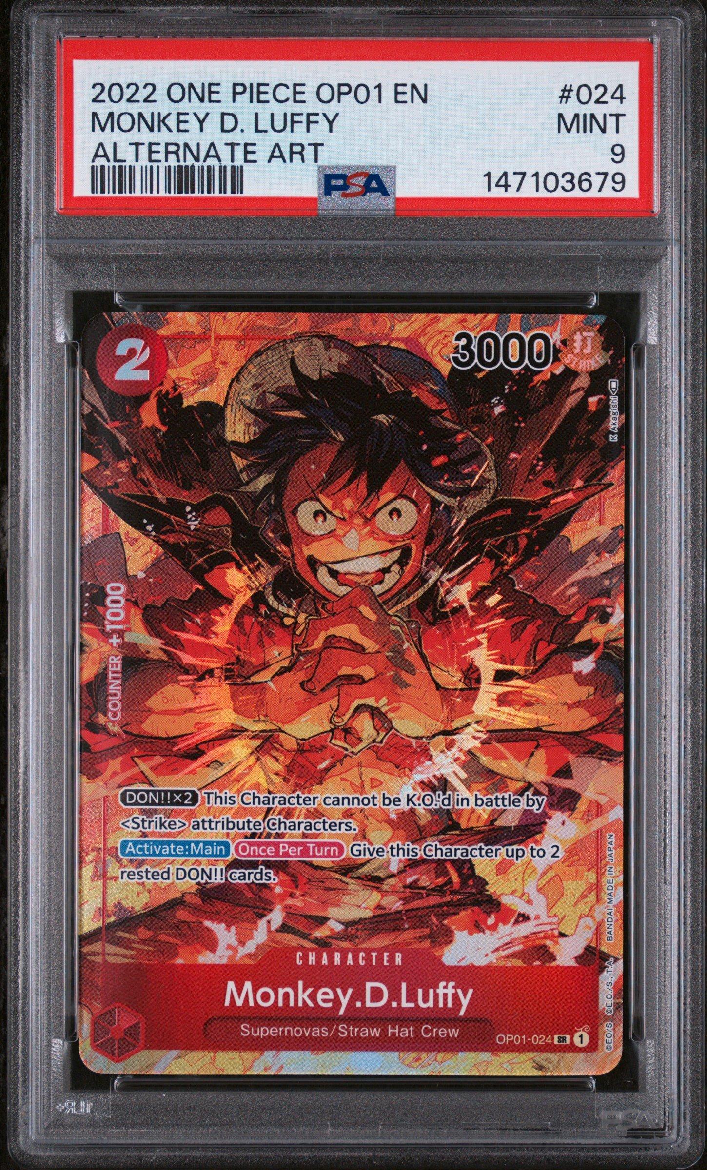 ルフィ ドンカードPSA10 romance dawn 2022 One Piece Op01-romance Dawn 024 Monkey D. Luffy Alternate Art