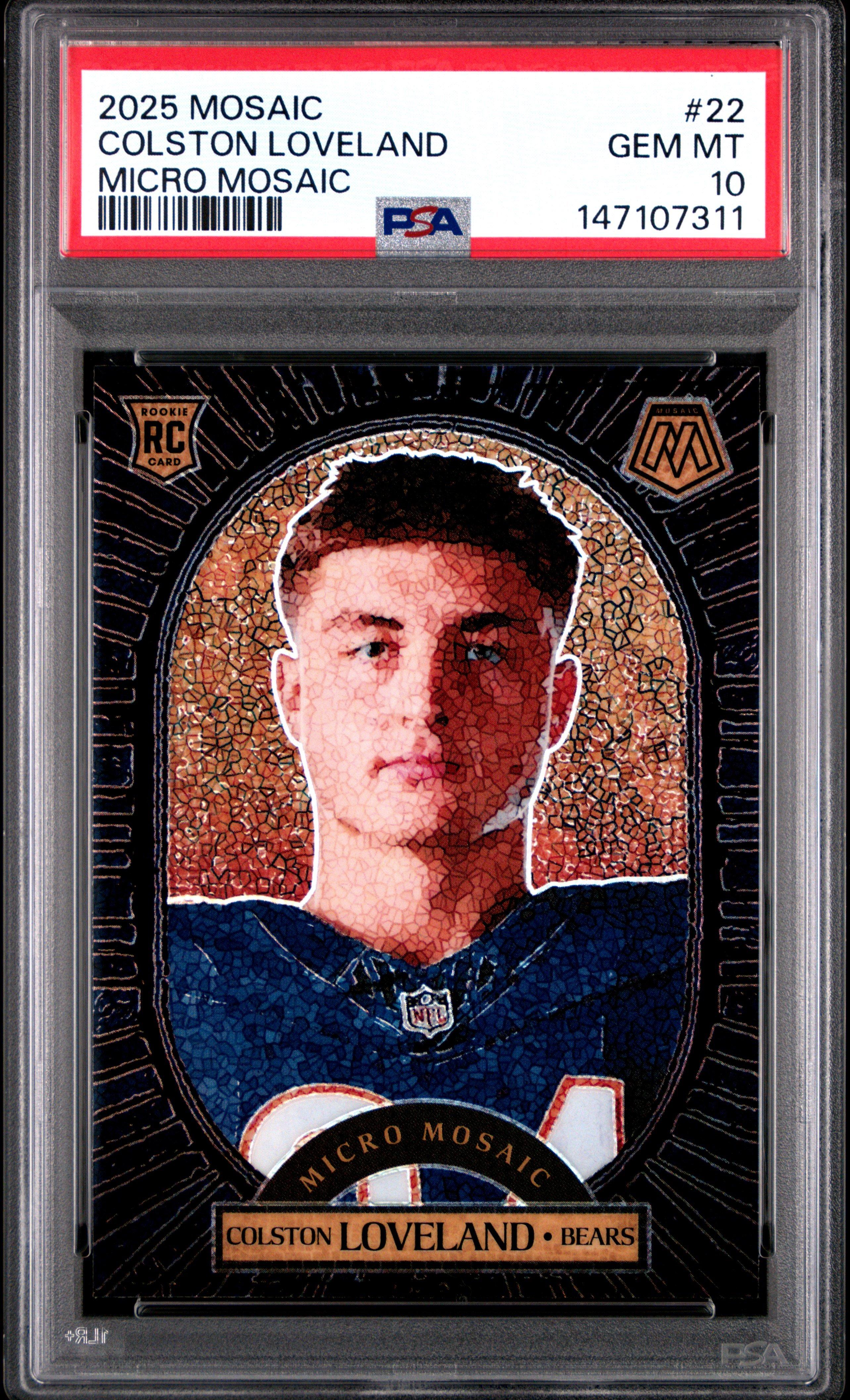 2025 Panini Mosaic Micro Mosaic 22 Colston Loveland PSA 10 Graded