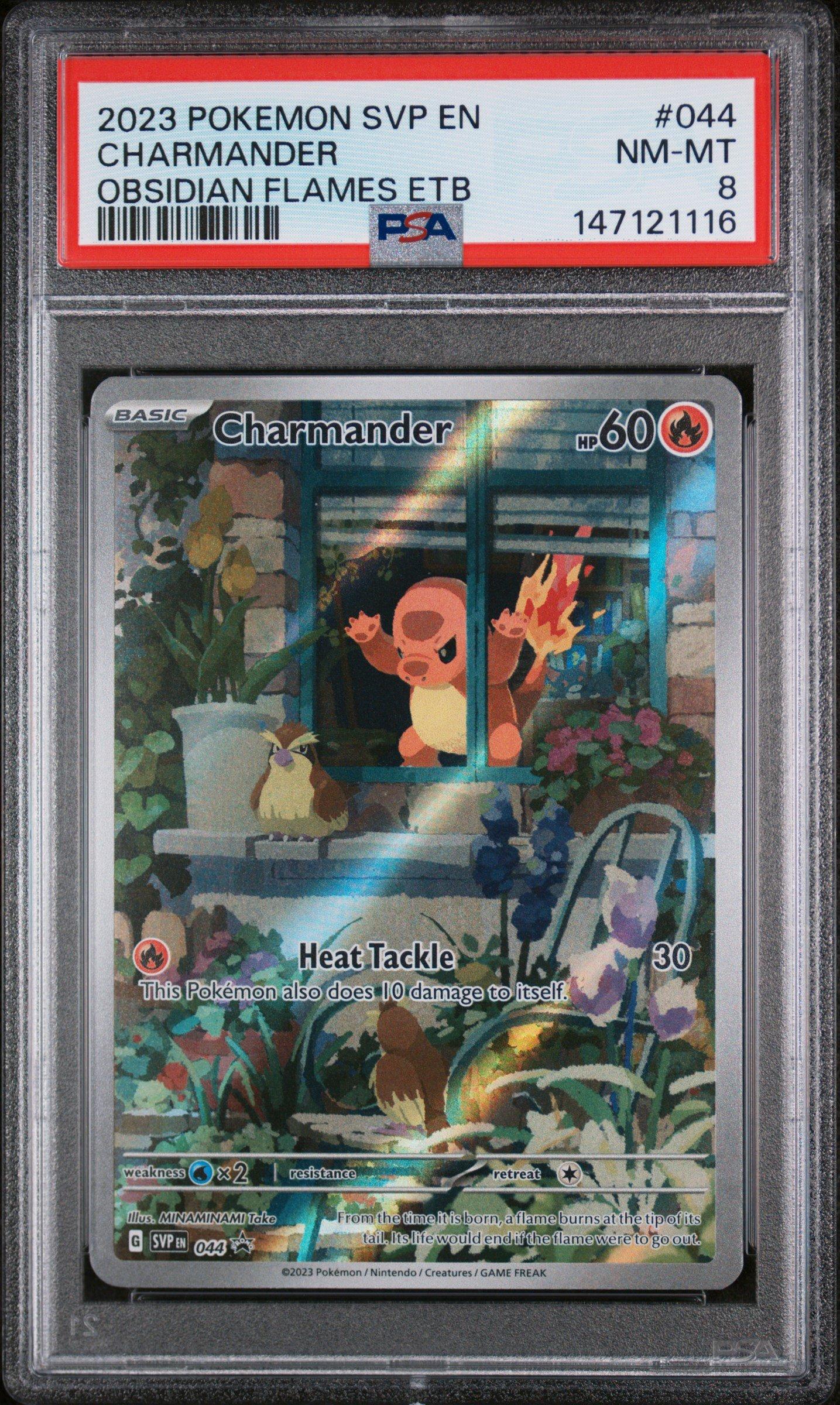 ヒトカゲ 英語版Charmander PSA8 SVP EN 044 2023 Pokemon Svp En-sv Black Star Promo 044 Charmander Obsidian
