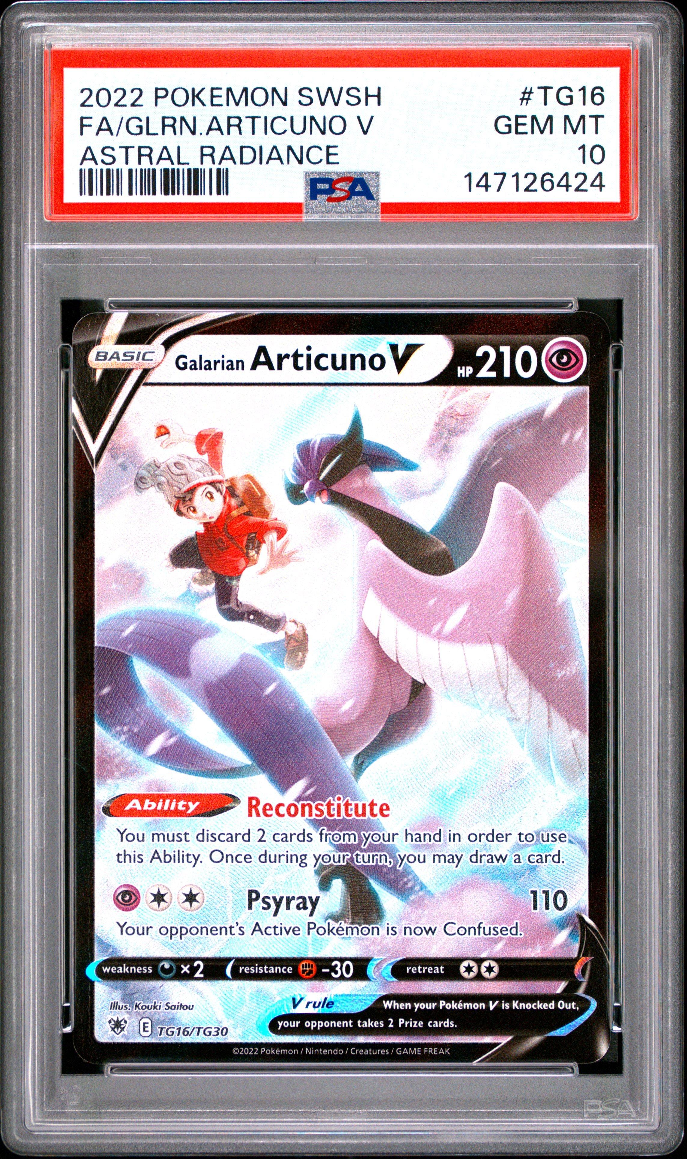 articuno v pokemon card Galarian 181/172 Brilliant Stars Chilling Reign Galarian Articuno V (Full Art) Galarian Articuno V – TG16/TG30